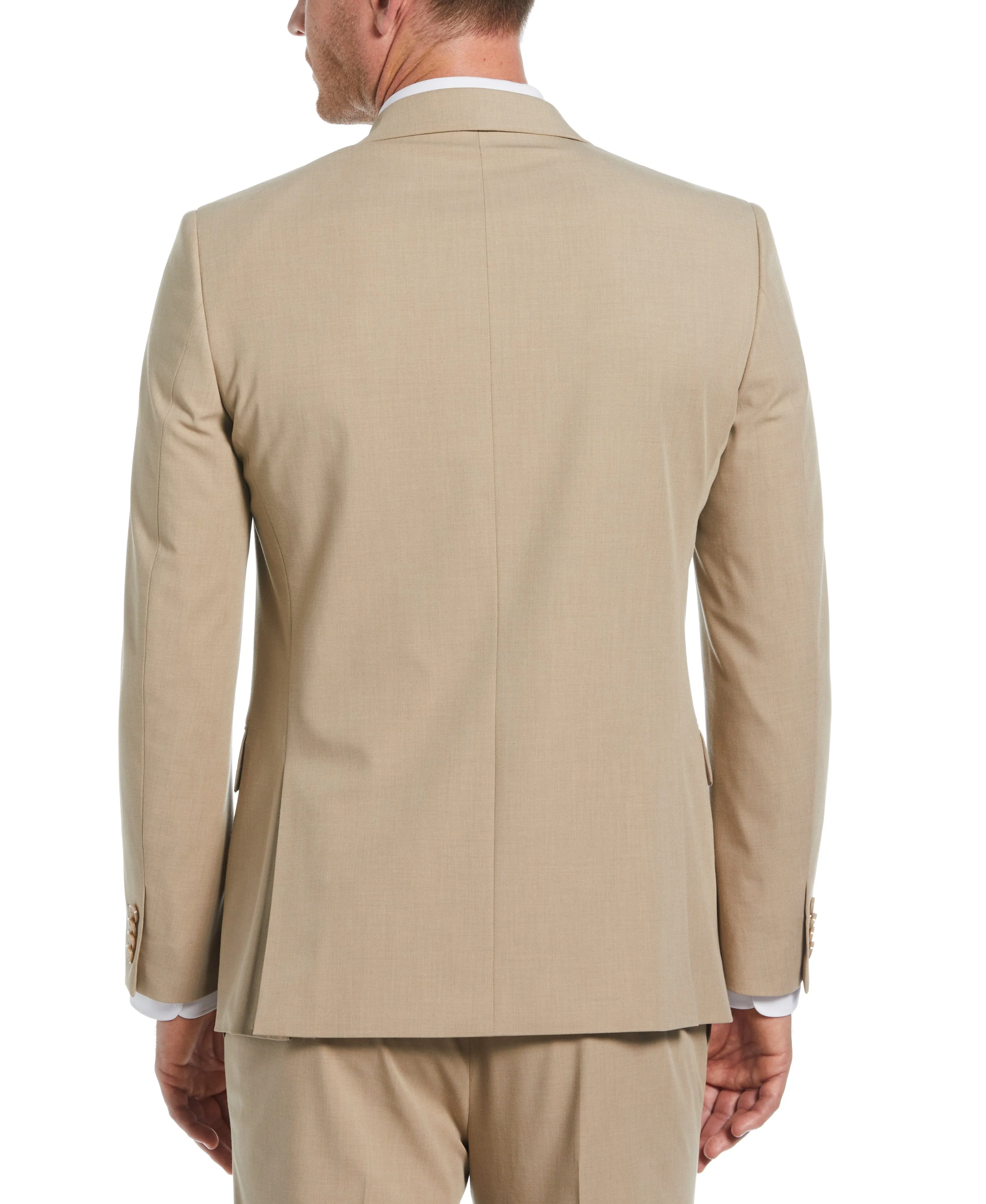 Slim Fit Tan Double Breasted Peak Lapel Suit sold by Perry Ellis product image thumbnail 4