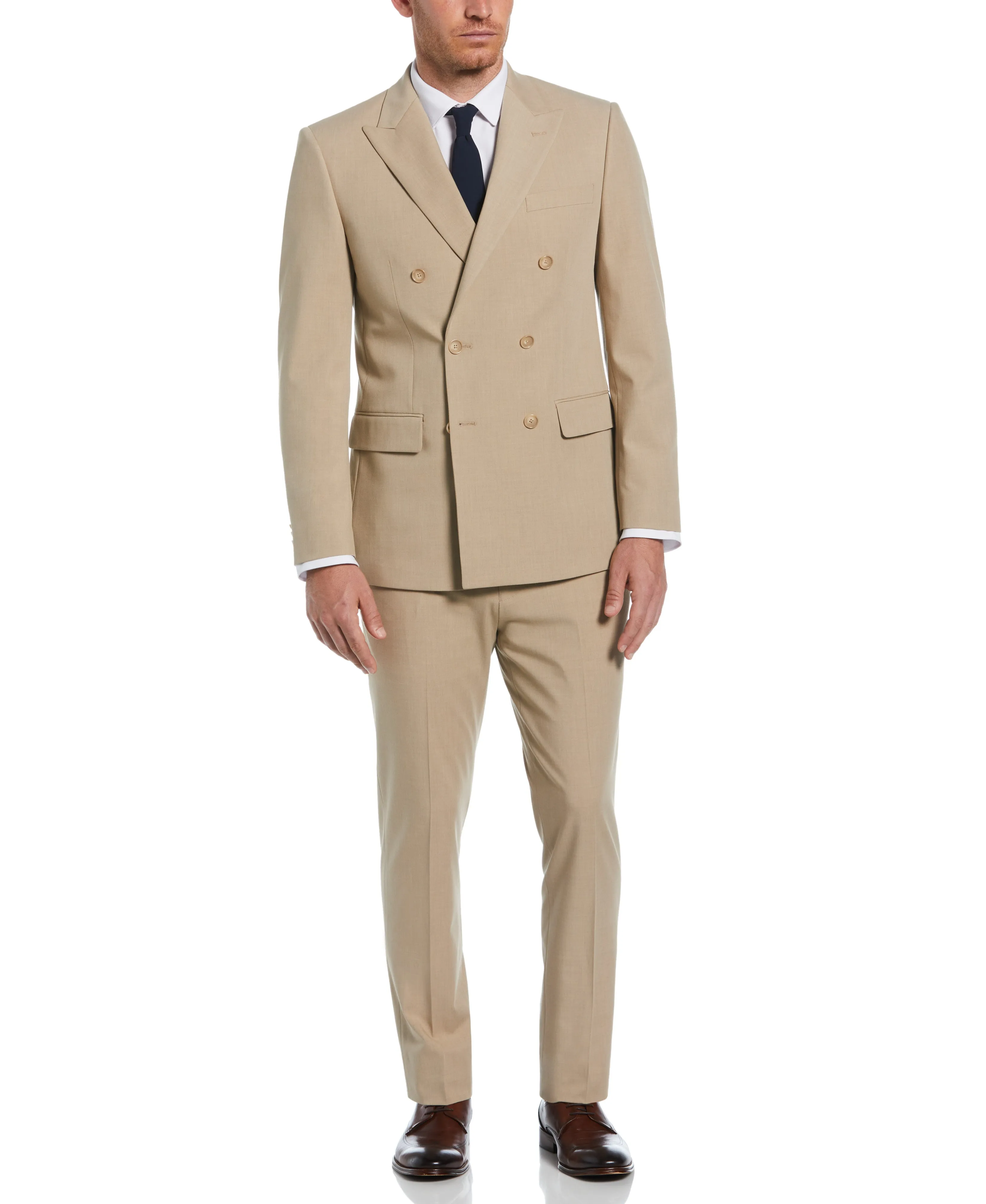Slim Fit Double Breasted Peak Lapel Suit Jacket sold by Perry Ellis product image thumbnail 5