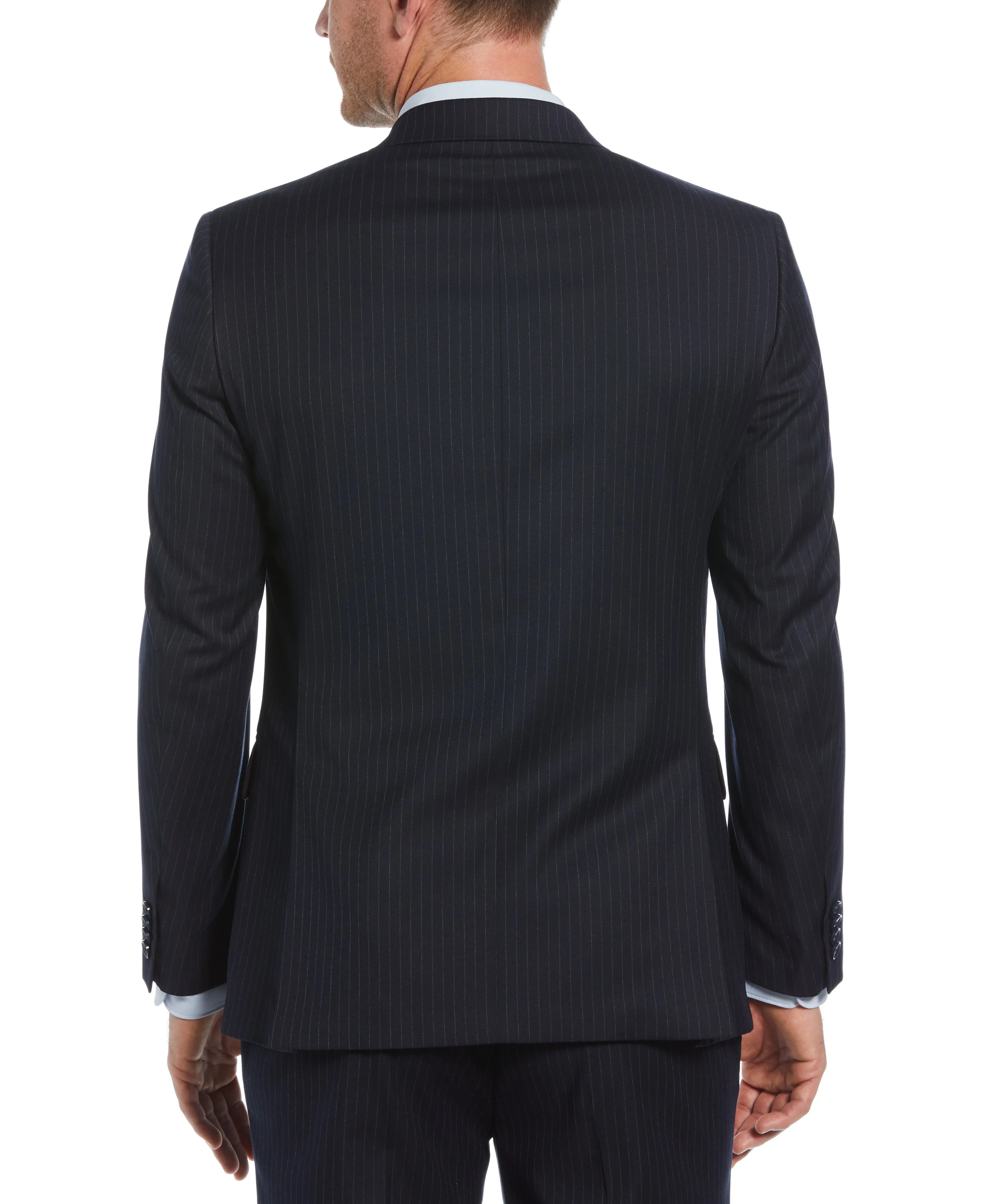 Slim Fit Pinstripe Peak Lapel Suit Jacket sold by Perry Ellis product image thumbnail 2