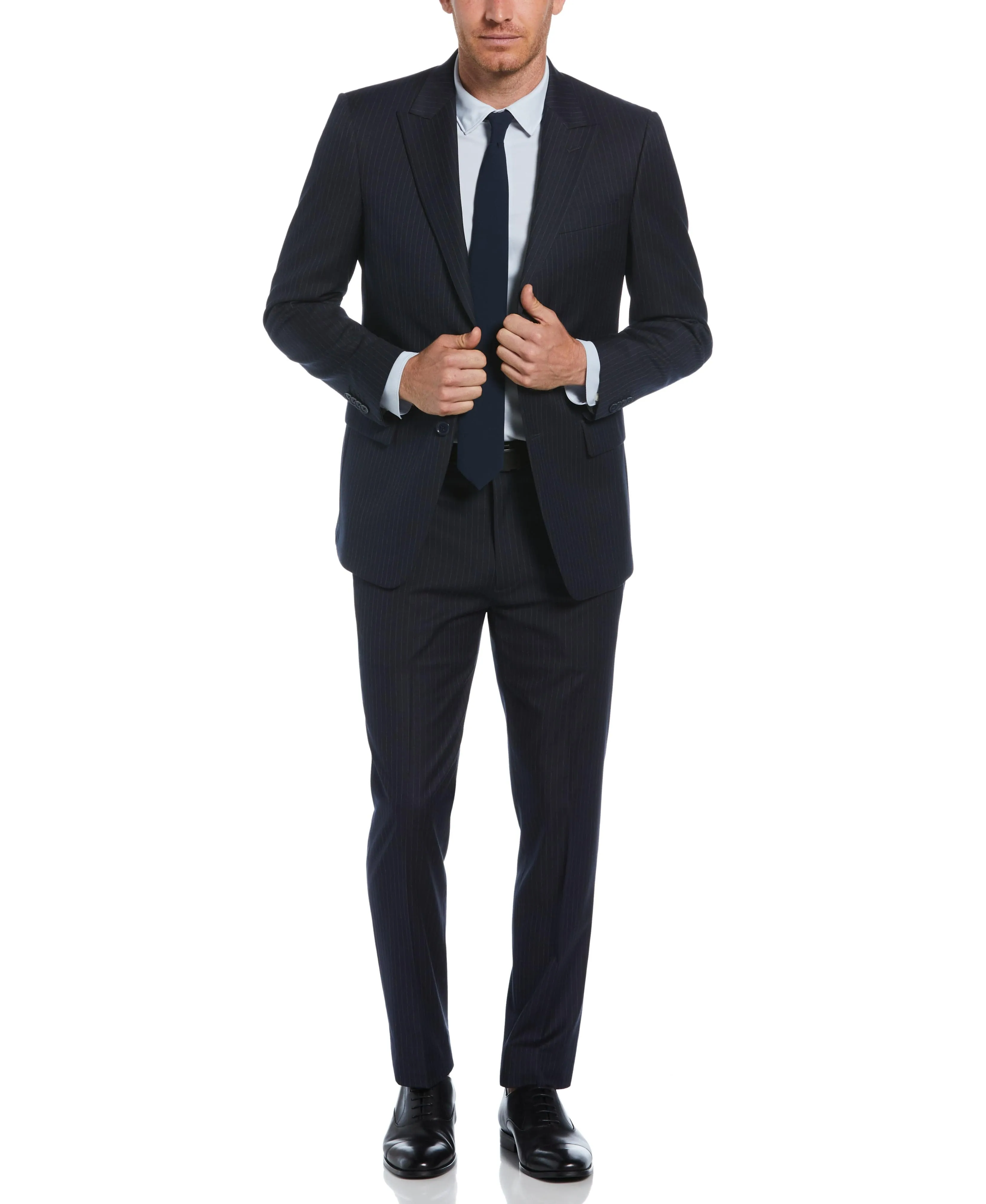Slim Fit Pinstripe Peak Lapel Suit Jacket sold by Perry Ellis product image thumbnail 5