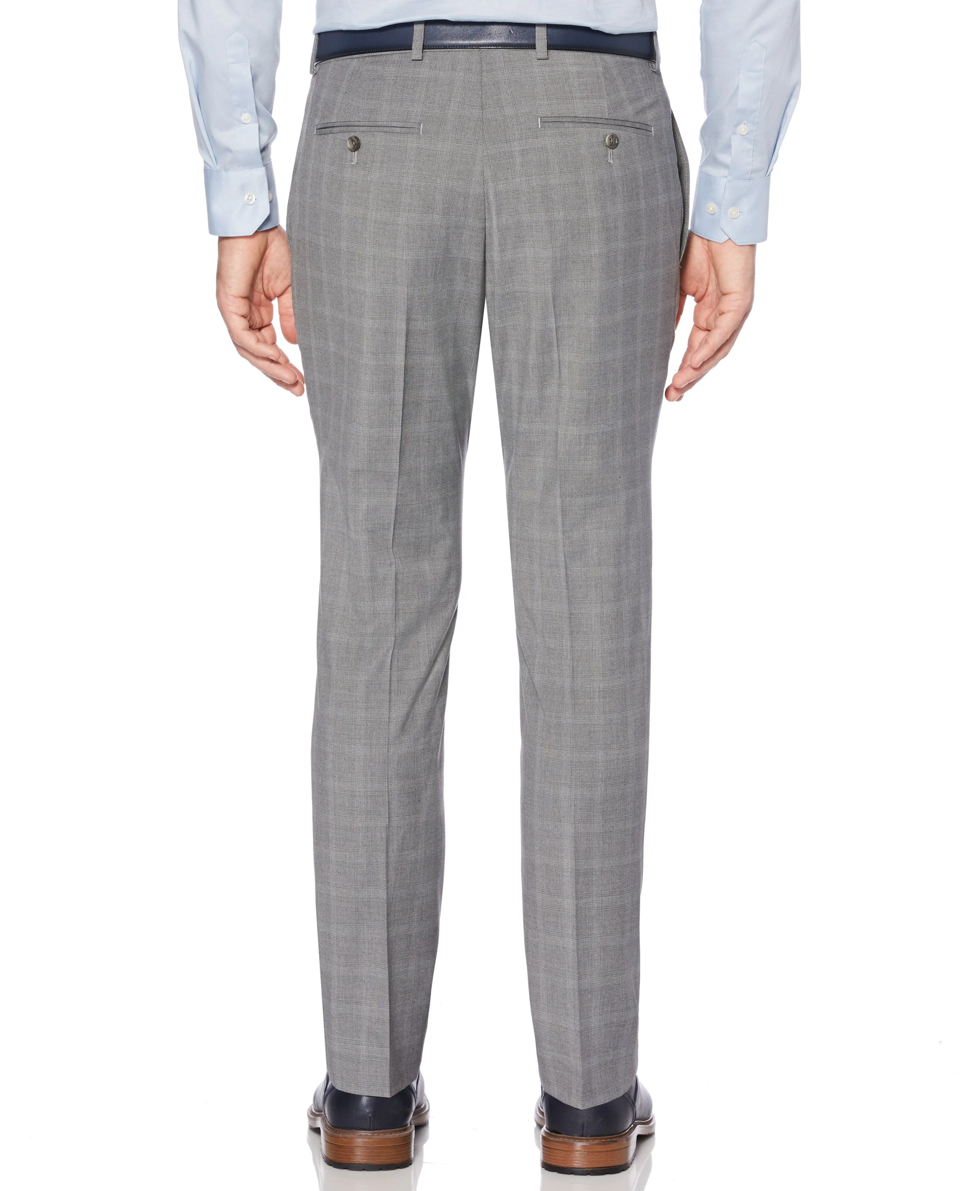 Very Slim Stretch Heathered Plaid Dress Pant sold by Perry Ellis product image thumbnail 2