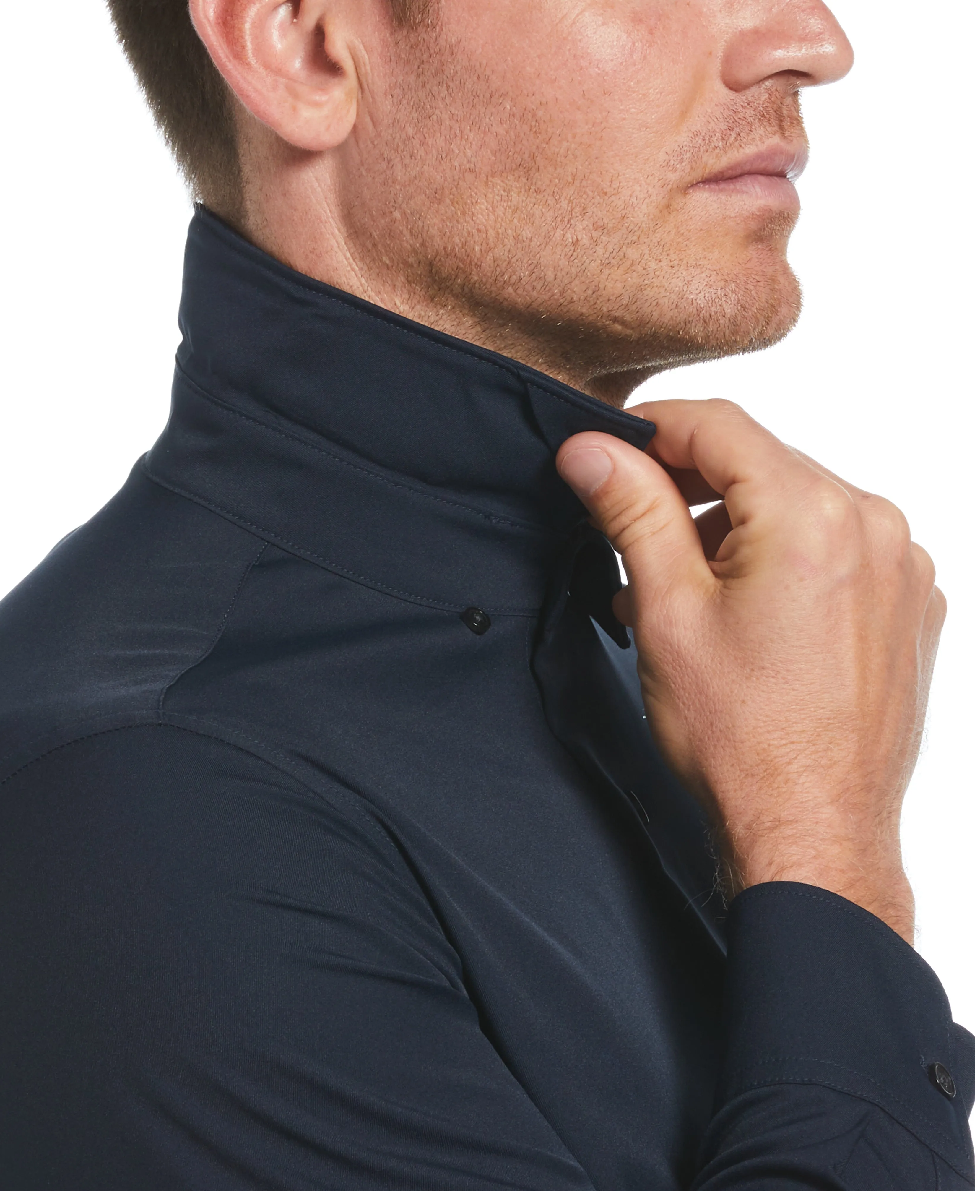 Untucked Total Stretch Slim Fit Shirt sold by Perry Ellis product image thumbnail 3