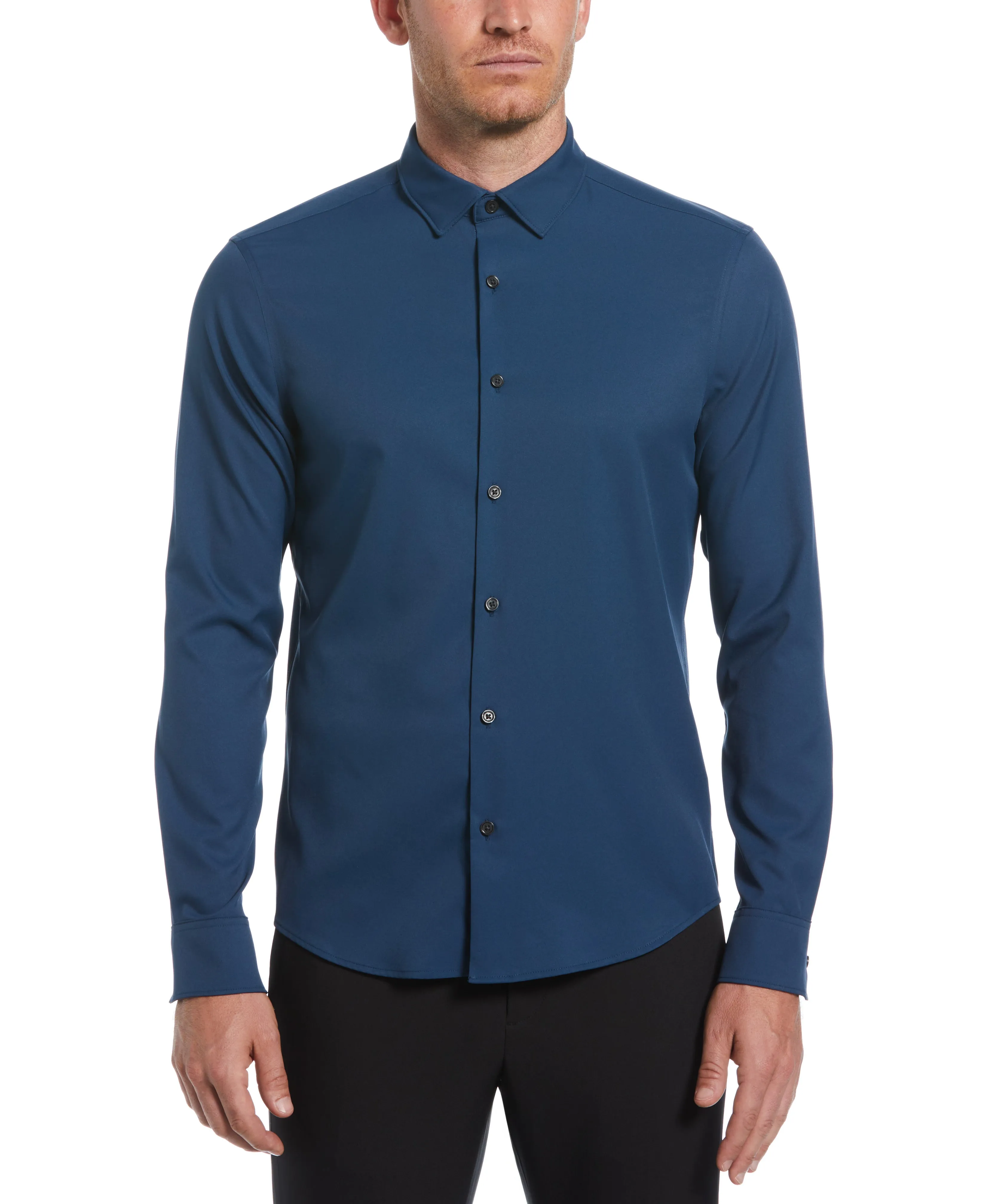 Untucked Total Stretch Slim Fit Shirt sold by Perry Ellis