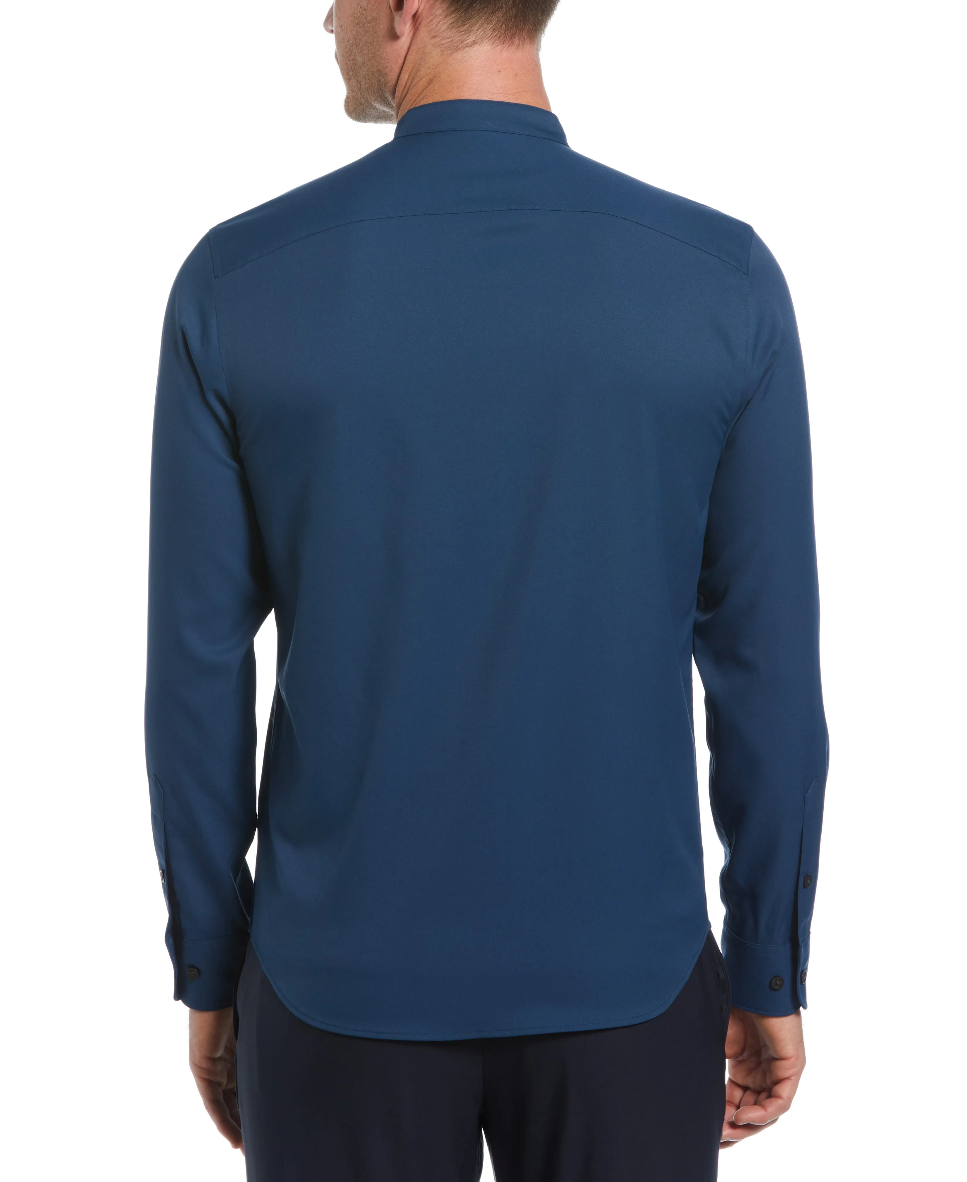 Untucked Total Stretch Slim Fit Banded Collar Shirt sold by Perry Ellis product image thumbnail 2