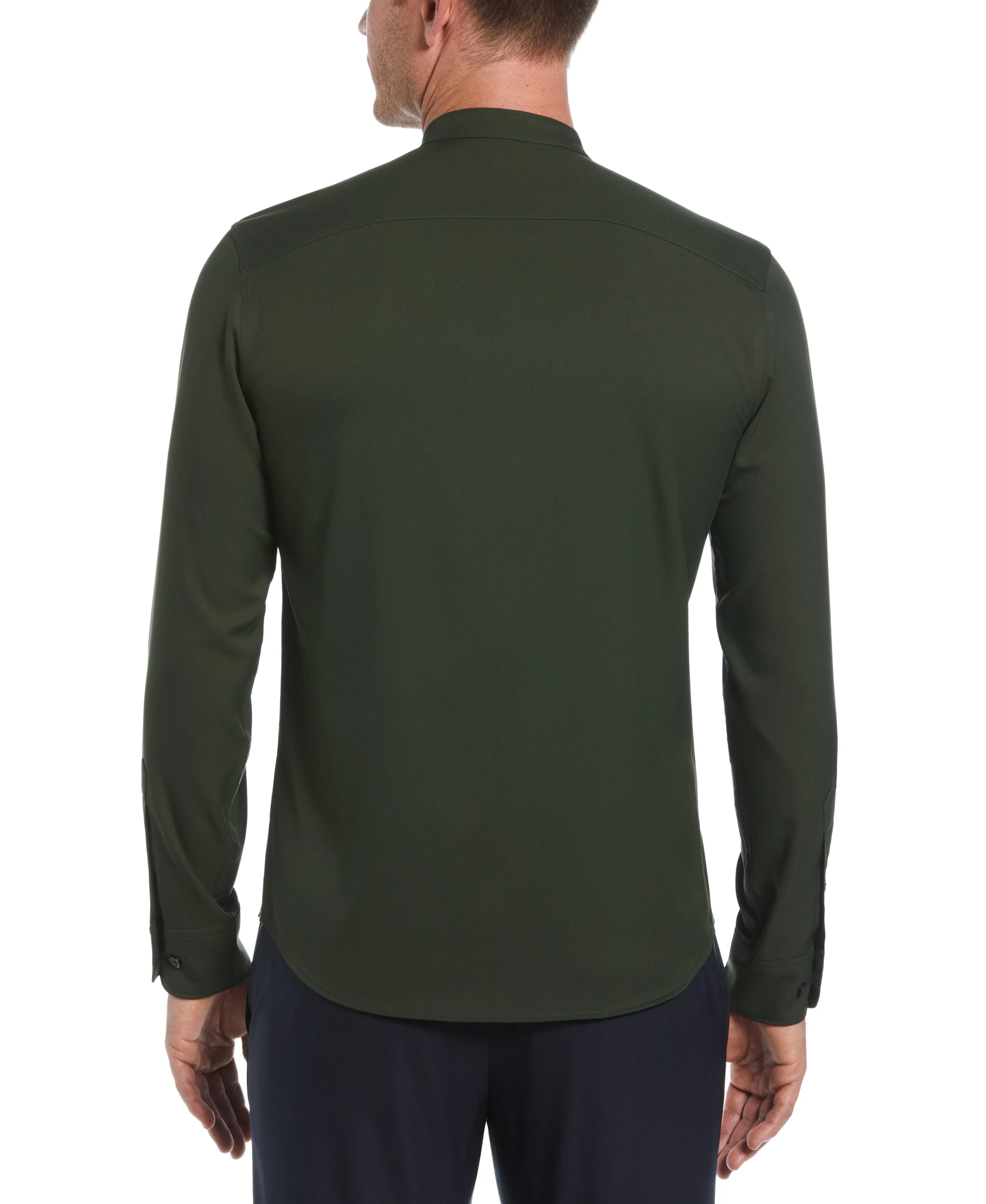 Untucked Total Stretch Slim Fit Banded Collar Shirt sold by Perry Ellis product image thumbnail 2