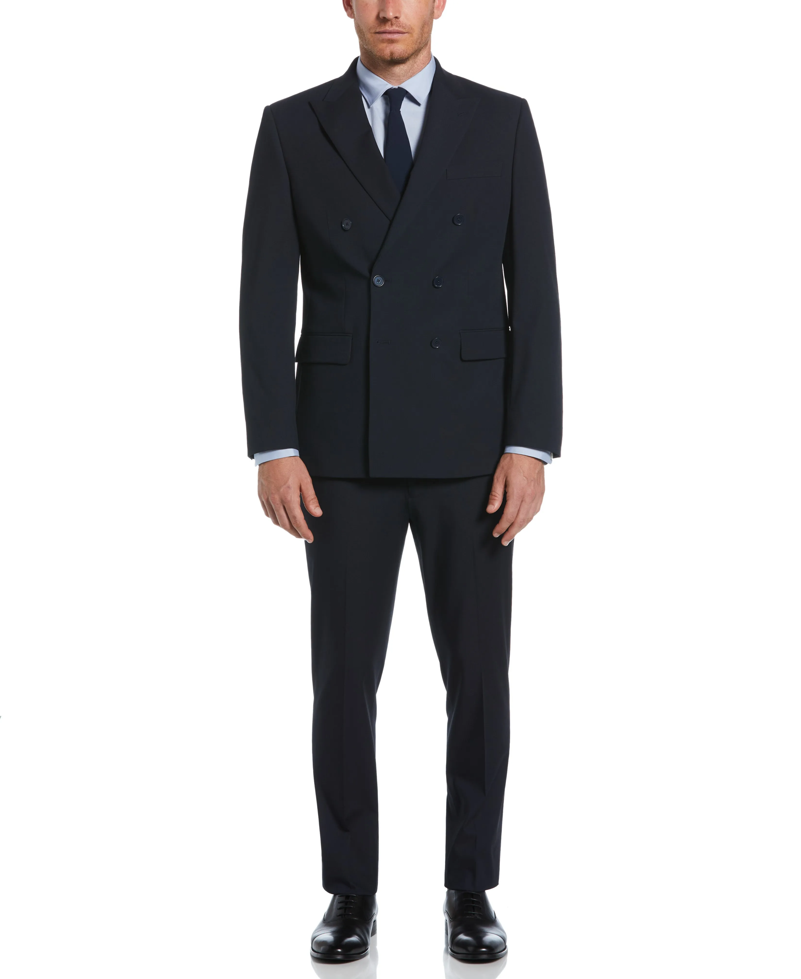 Slim Fit Double Breasted Peak Lapel Suit Jacket sold by Perry Ellis product image thumbnail 5