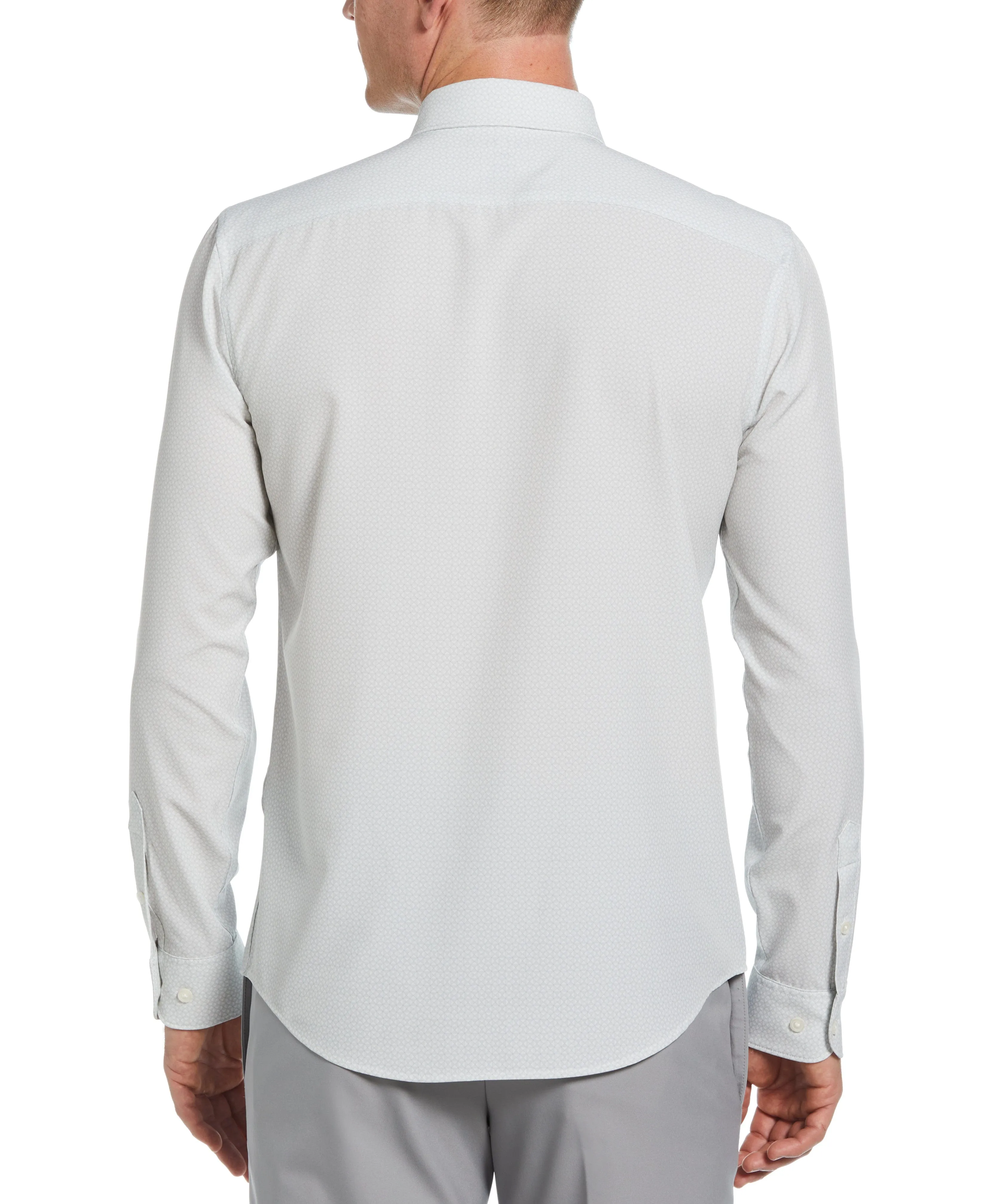 Untucked Total Stretch Slim Fit Triangle Grid Shirt sold by Perry Ellis product image thumbnail 2