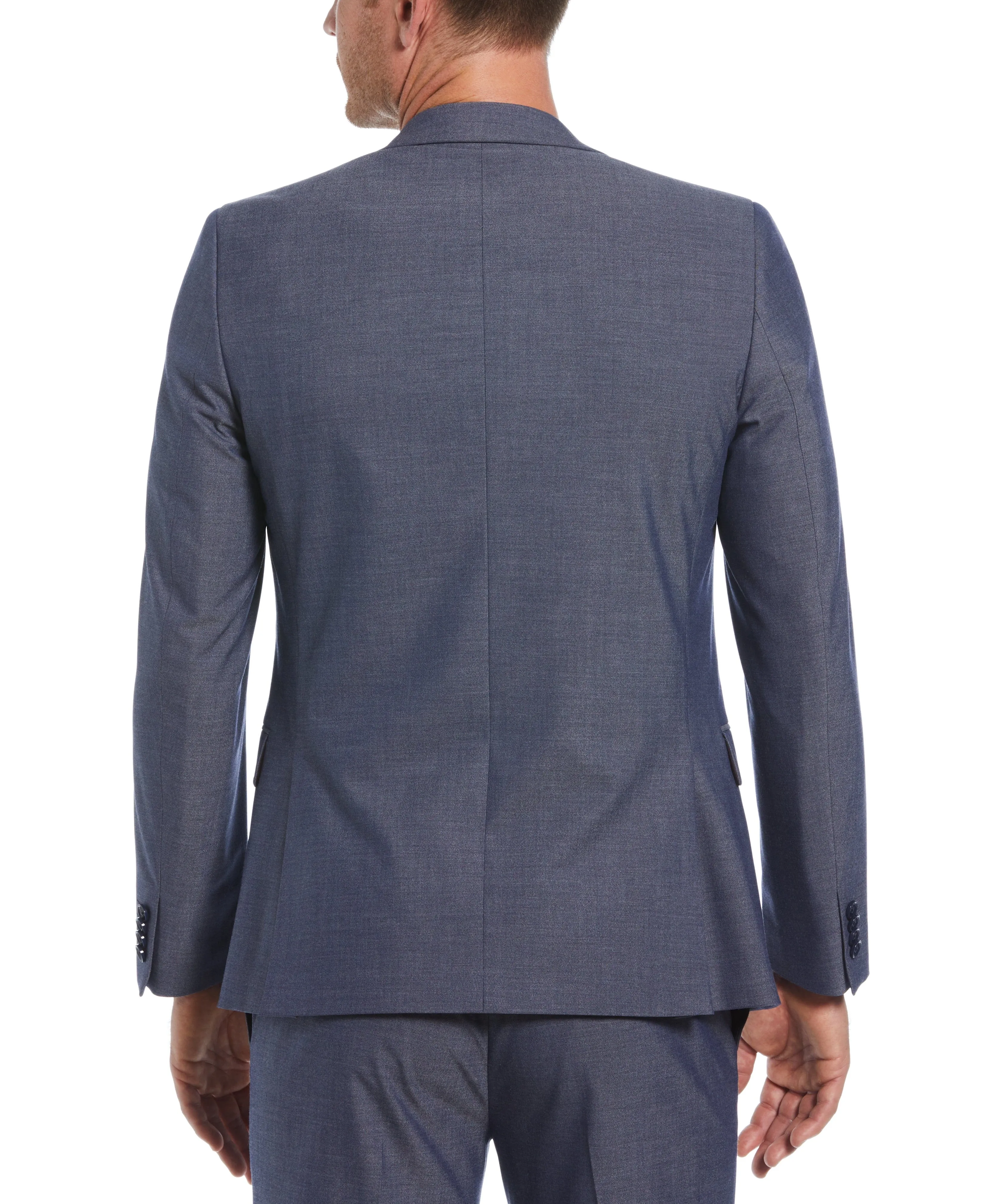 Skinny Fit Blue Notch Lapel Iridescent Suit sold by Perry Ellis product image thumbnail 4