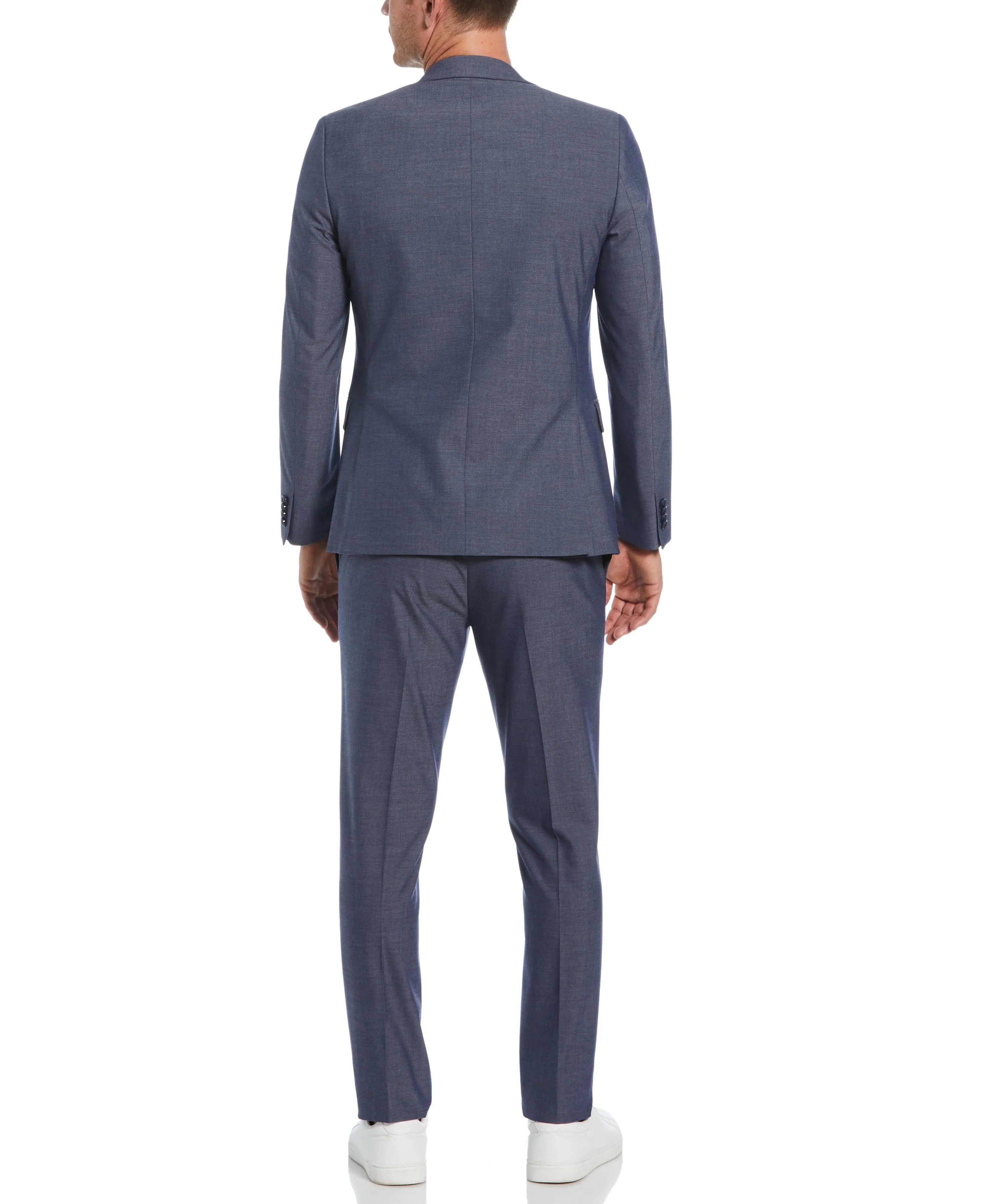 Skinny Fit Blue Notch Lapel Iridescent Suit sold by Perry Ellis product image thumbnail 2