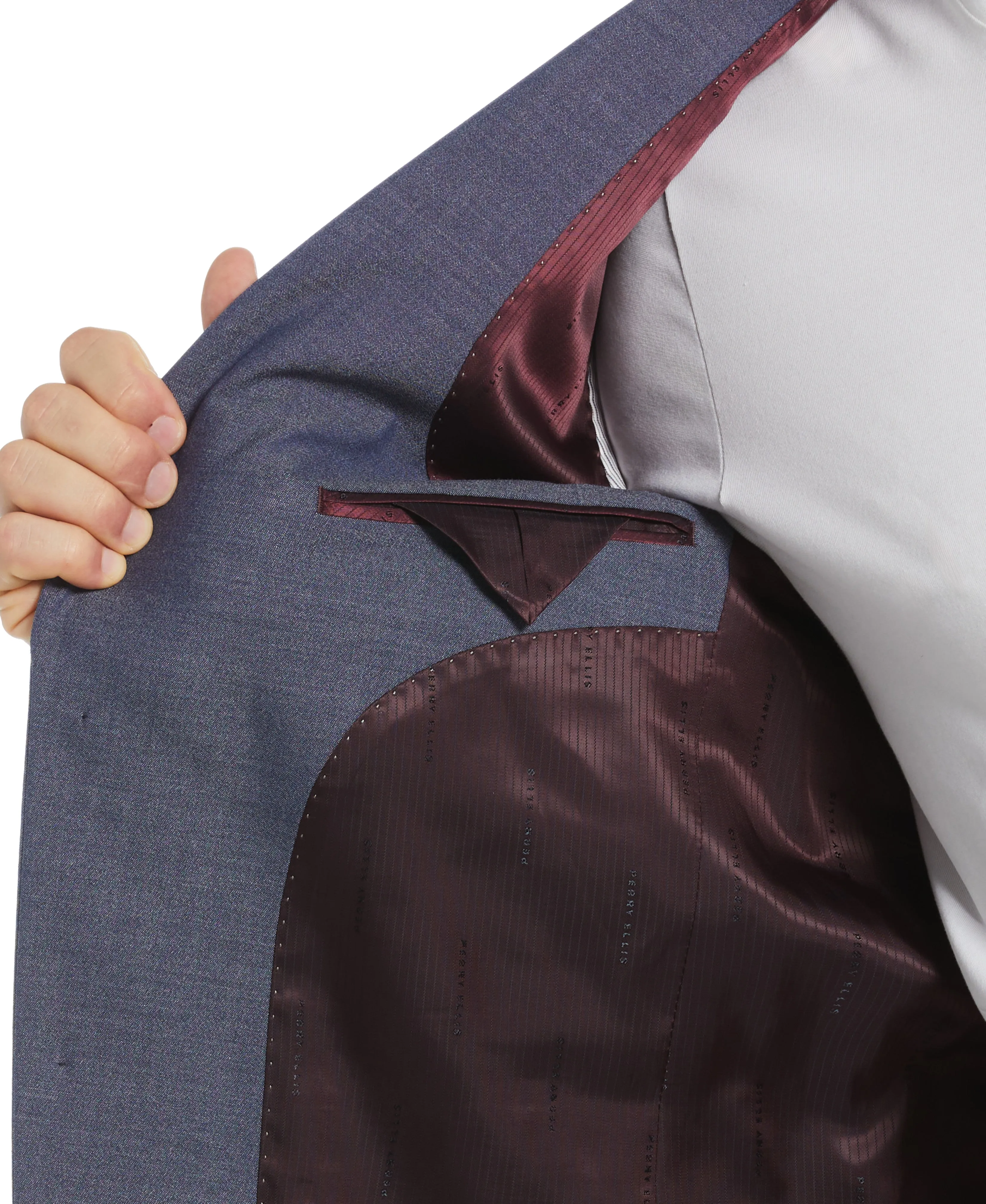 Skinny Fit Notch Lapel Iridescent Suit Jacket sold by Perry Ellis product image thumbnail 4