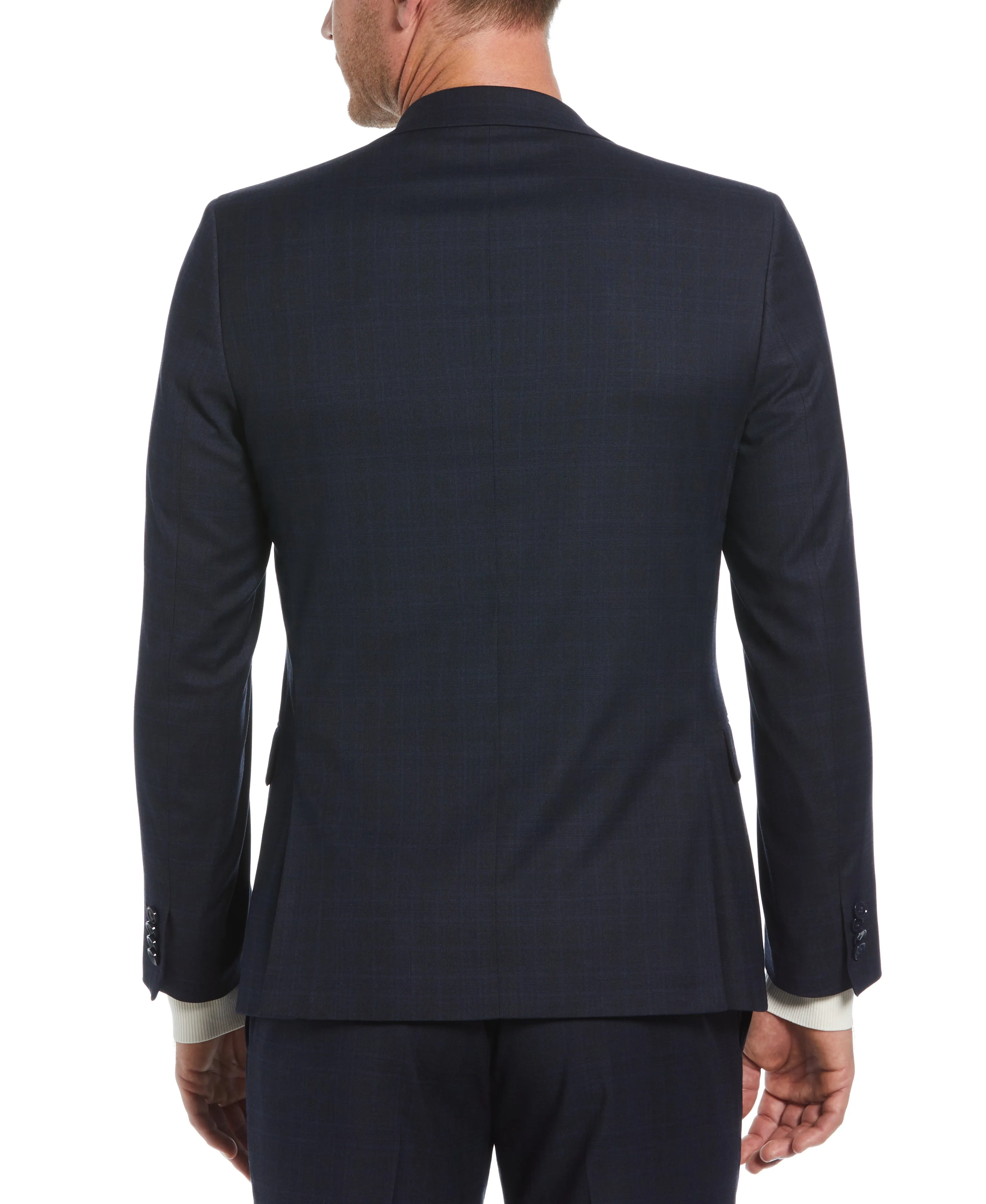 Skinny Fit Plaid Notch Lapel Suit Jacket sold by Perry Ellis product image thumbnail 2
