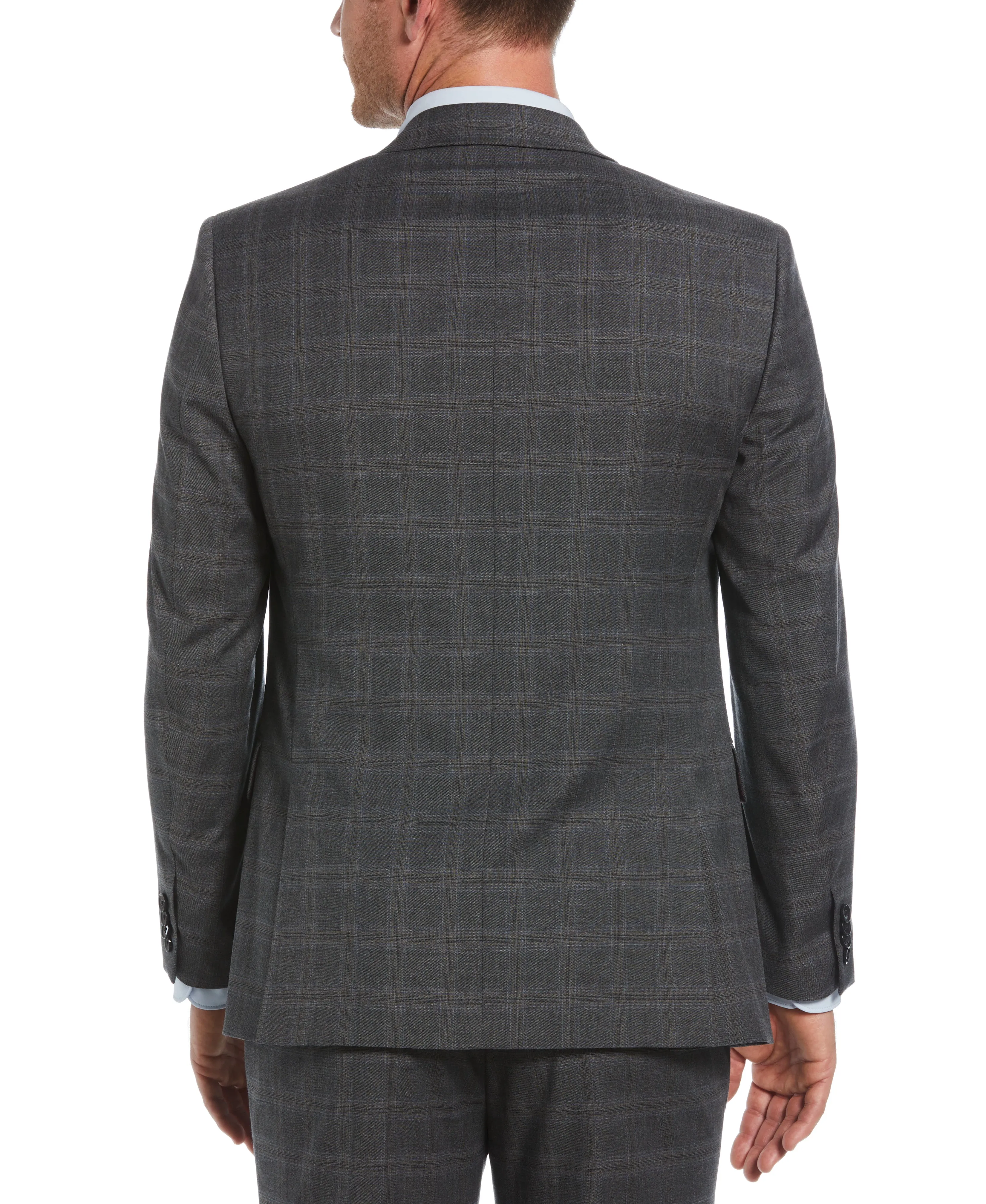 Slim Fit Peak Lapel Deco Plaid Suit Jacket sold by Perry Ellis product image thumbnail 2