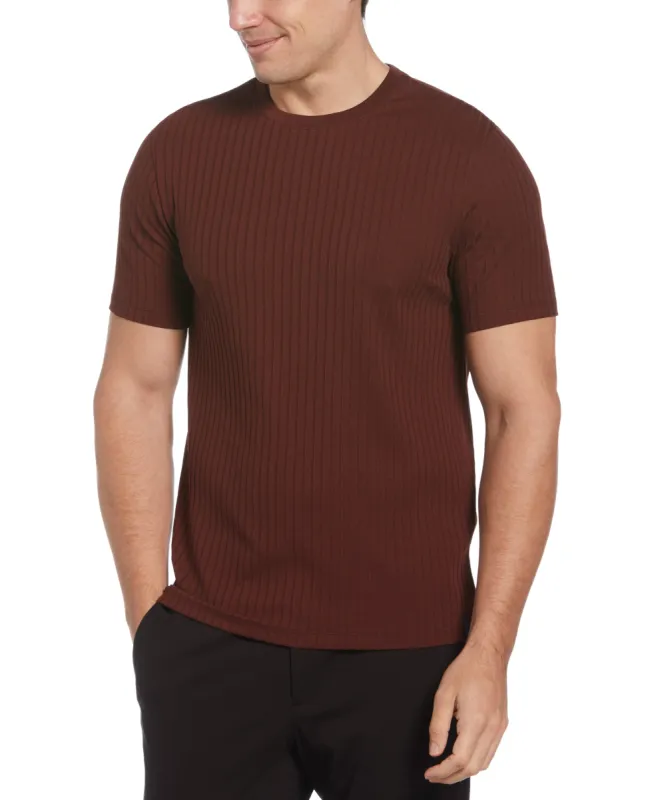 Rib Knit Crew Neck Tee sold by Perry Ellis