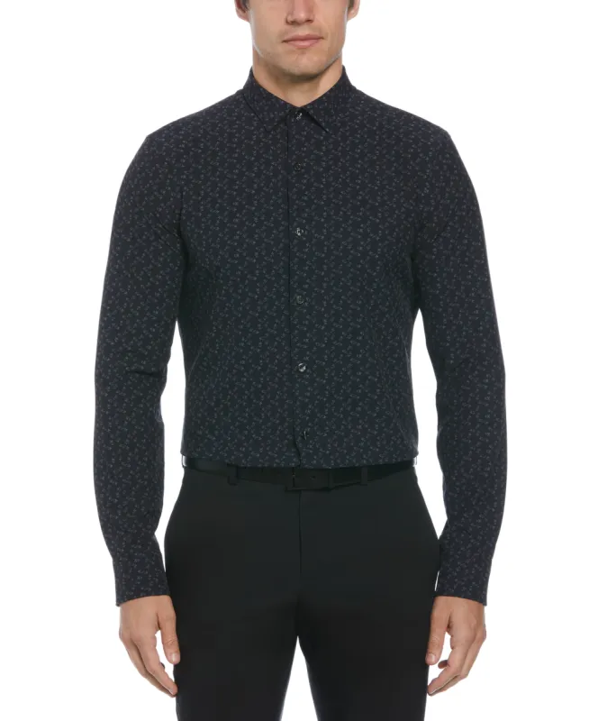 Slim Fit Total Stretch Ditsy Floral Print Shirt sold by Perry Ellis