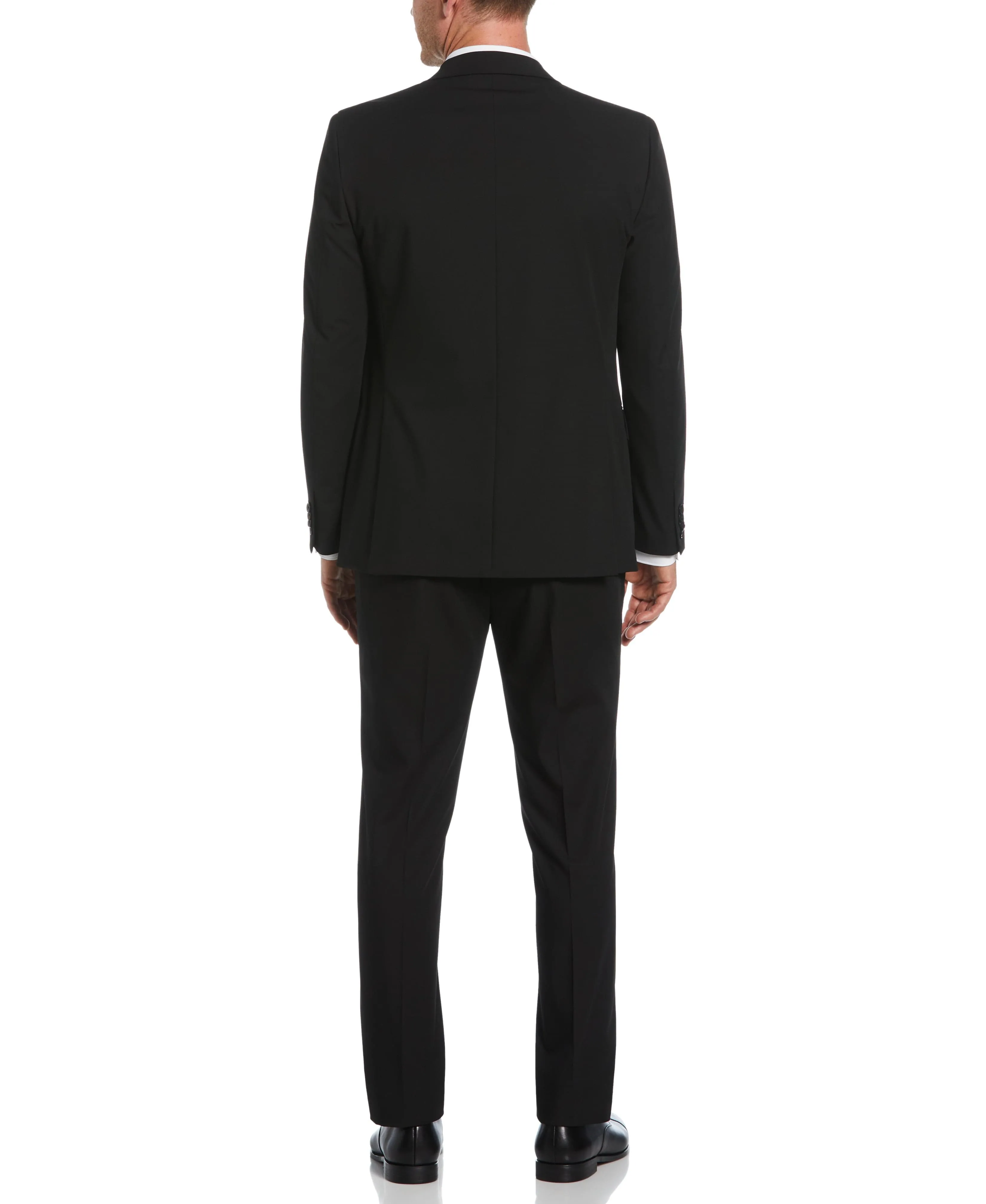 Slim Fit Black Double Breasted Peak Lapel Suit sold by Perry Ellis product image thumbnail 2