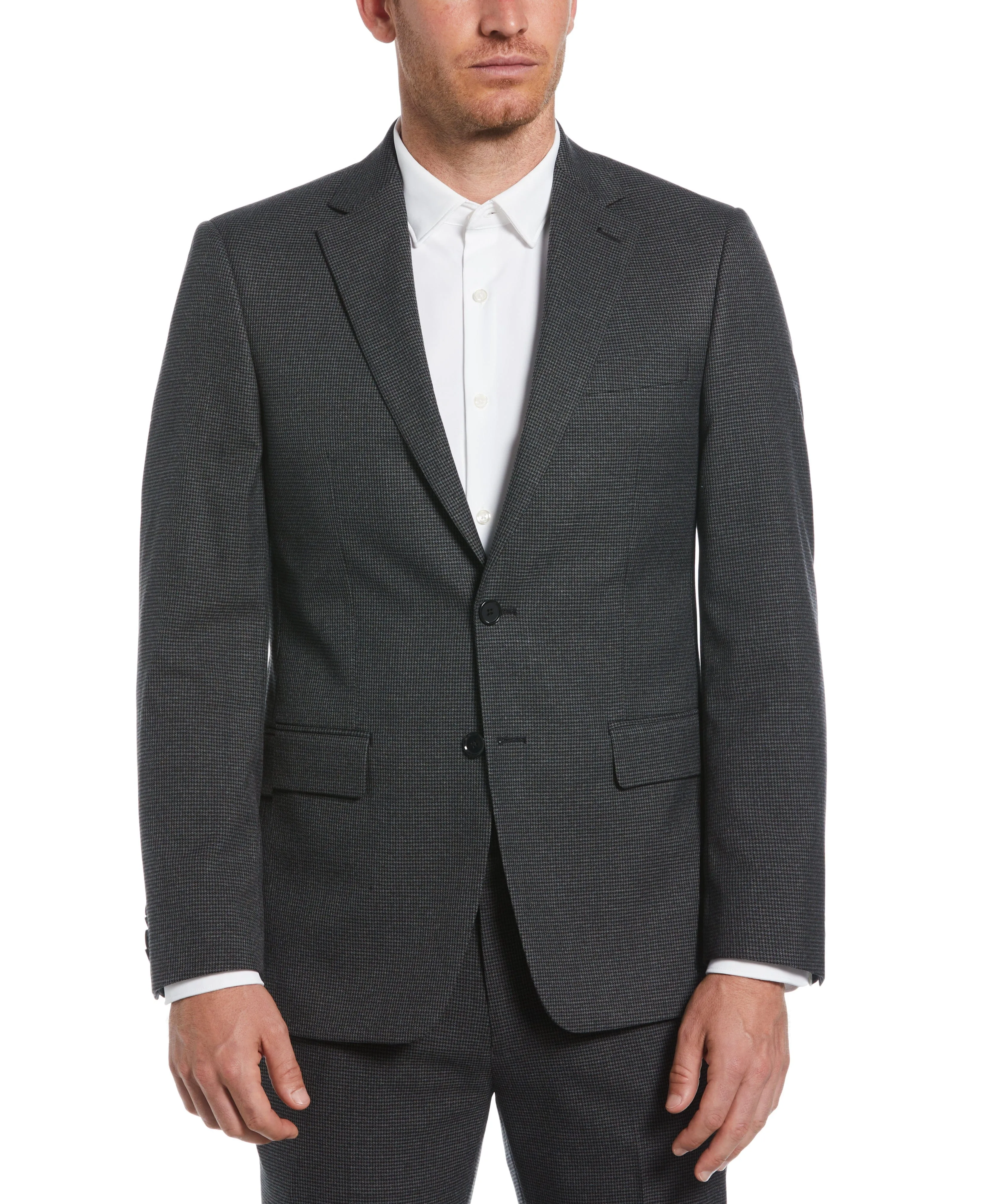 Slim Fit Notch Lapel Houndstooth Suit Jacket sold by Perry Ellis