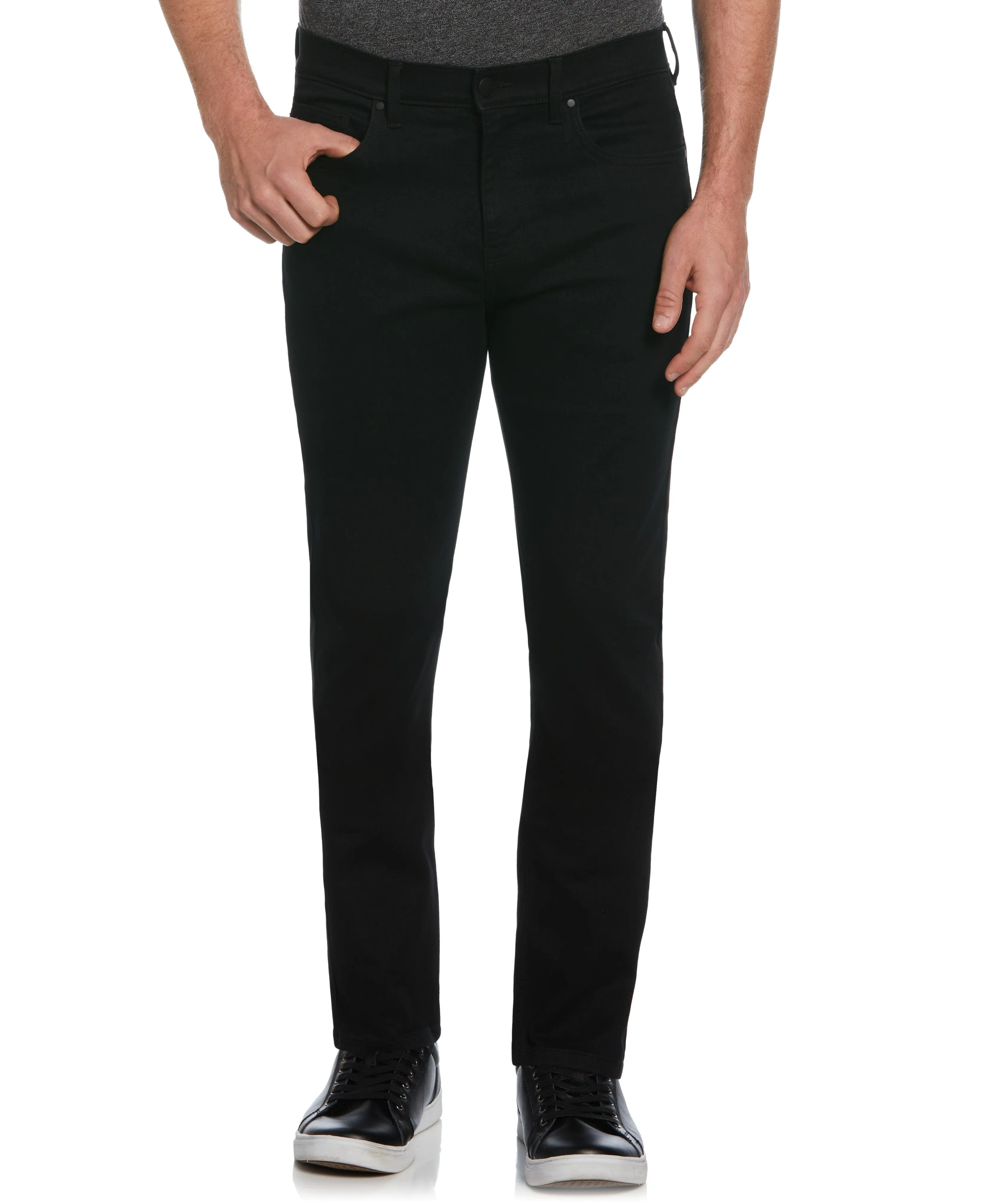 Slim Fit Black Rinse 5-Pocket Denim Jeans sold by Perry Ellis