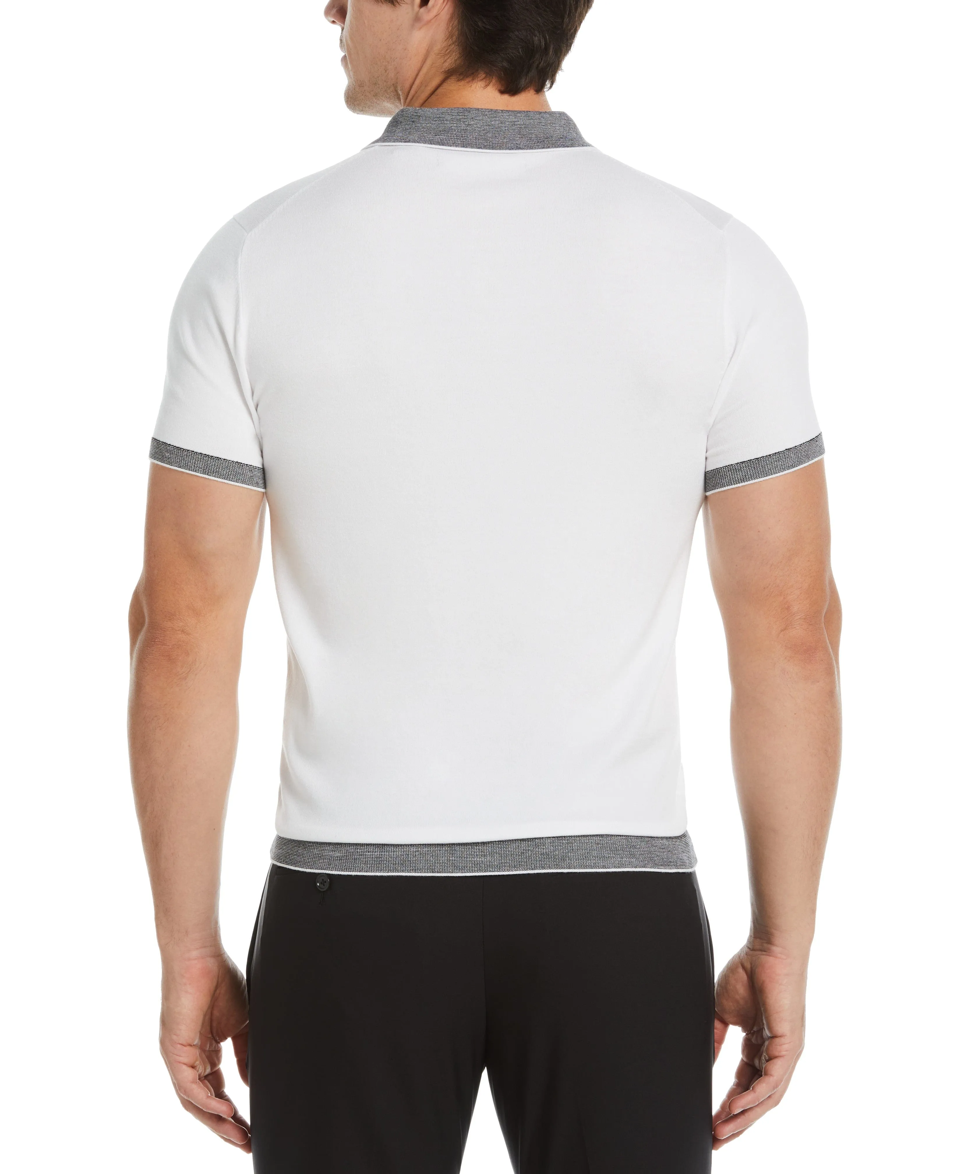 Tech Knit Contrast Sweater Polo sold by Perry Ellis product image thumbnail 2