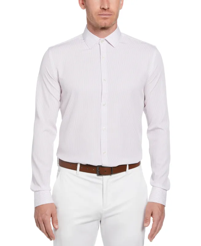 Total Stretch Pink Stripe Print Shirt sold by Perry Ellis