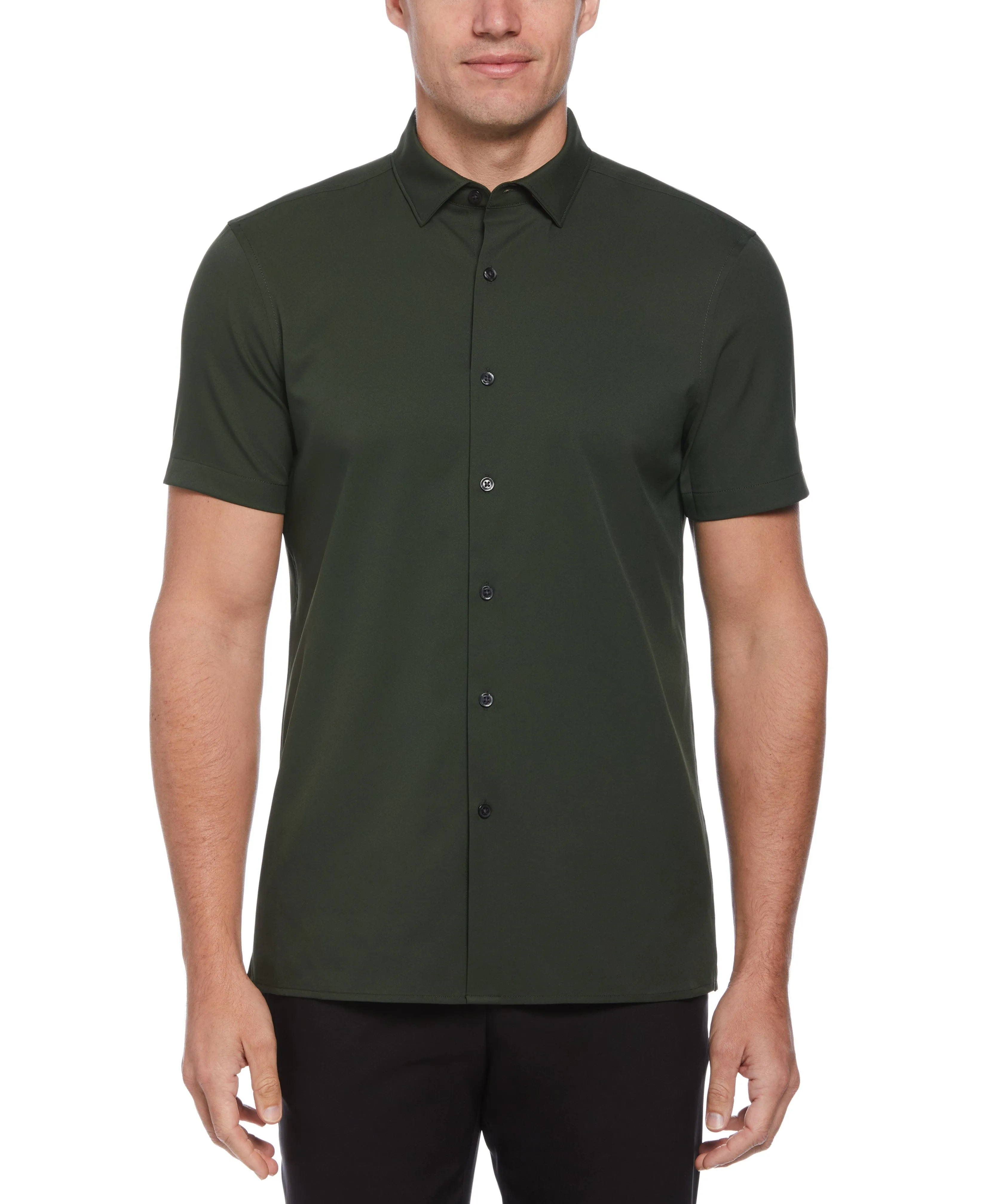Slim Fit Total Stretch Solid Shirt sold by Perry Ellis