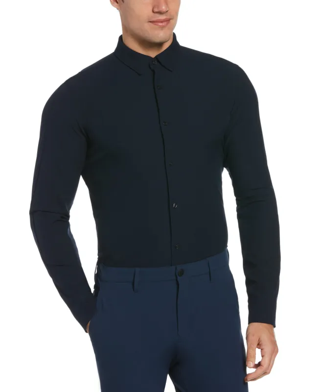 Slim Fit Dobby Stretch Shirt sold by Perry Ellis