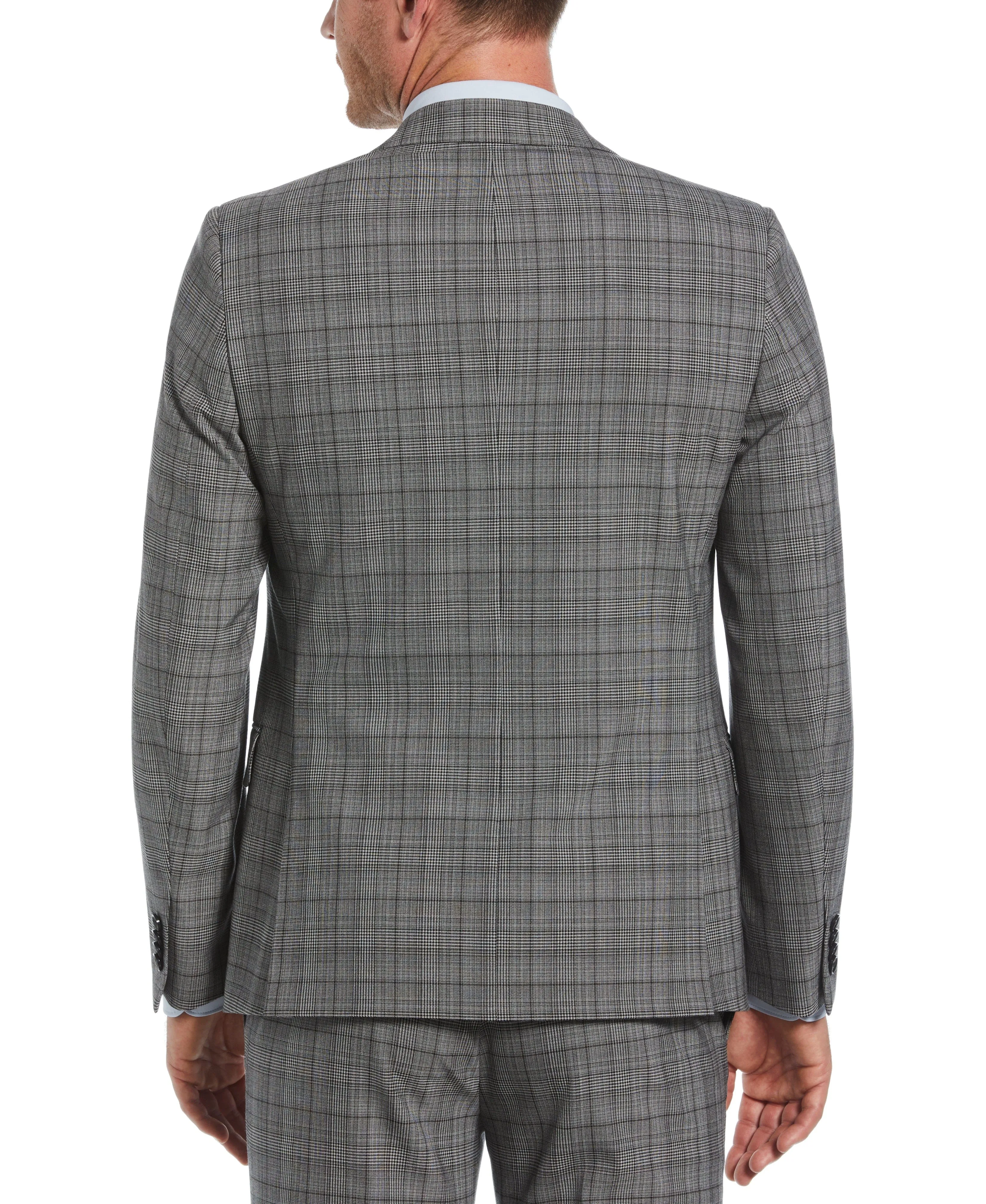 Skinny Fit Double Breasted Notch Collar Plaid Suit Jacket sold by Perry Ellis product image thumbnail 2