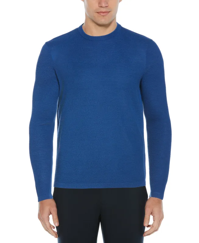Textured Merino Wool Blend Crew Neck Sweater sold by Perry Ellis