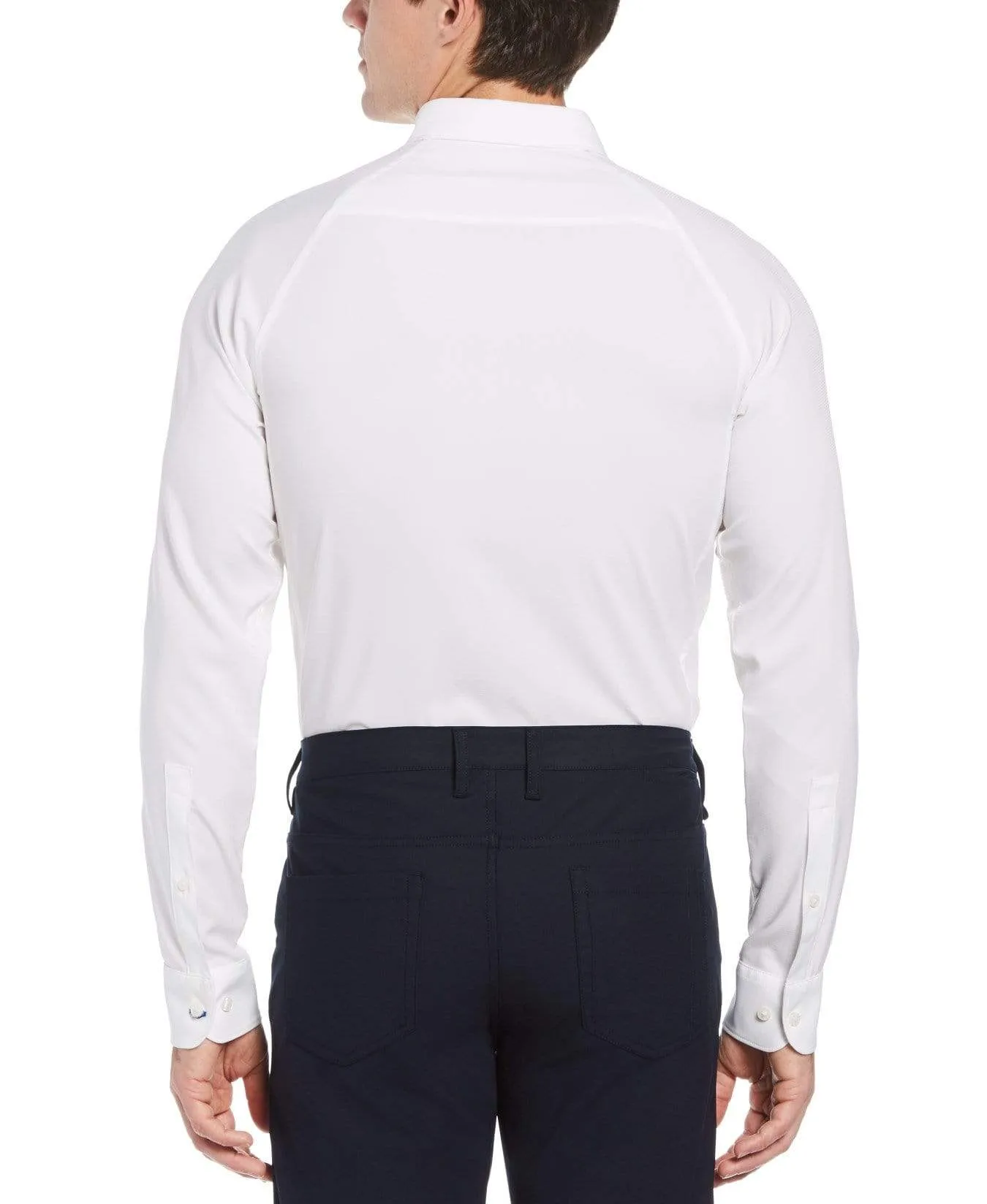 Big & Tall Slim Fit Crosshatch Stretch Shirt sold by Perry Ellis product image thumbnail 2