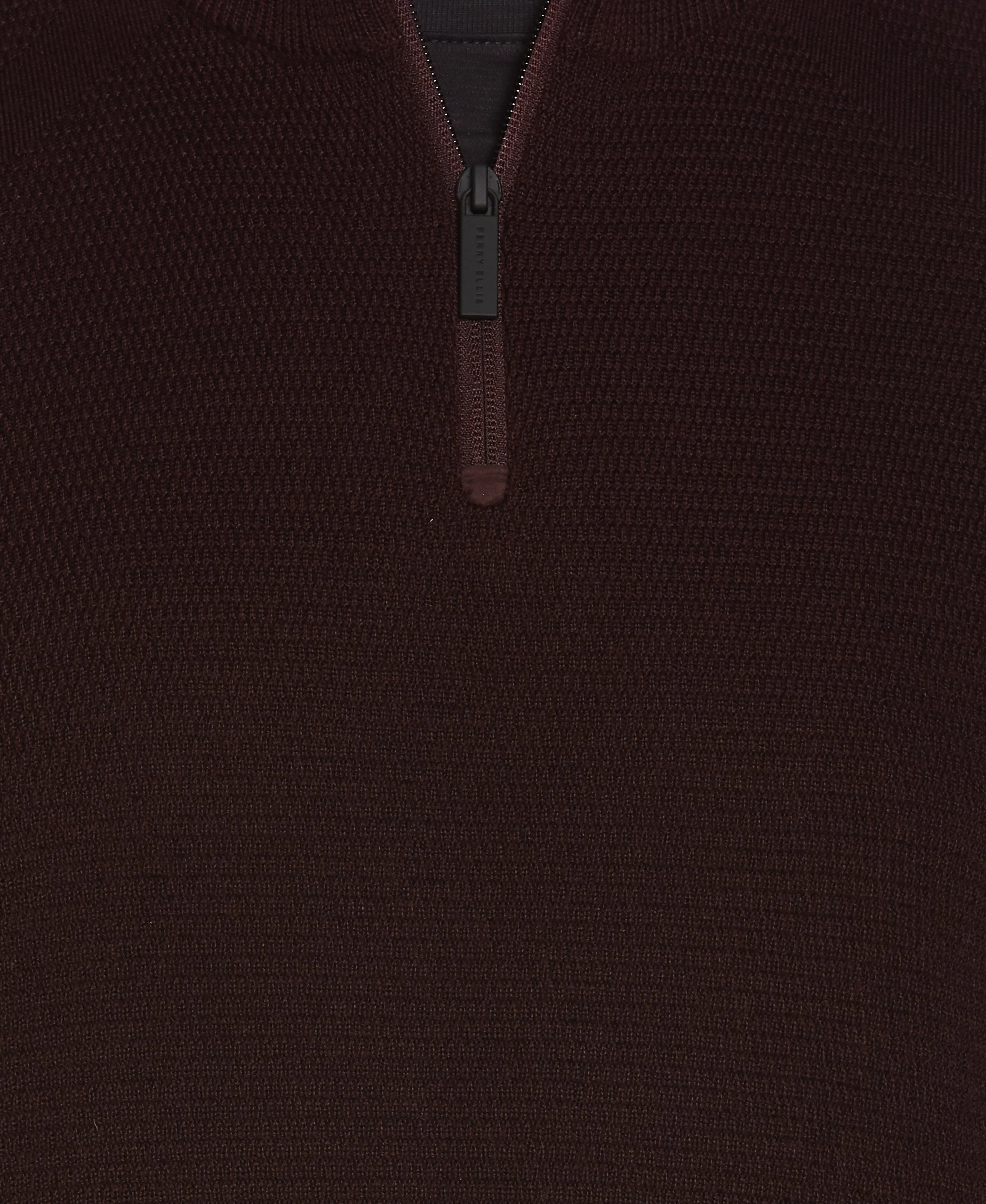Textured Merino Wool Blend Quarter Zip Sweater sold by Perry Ellis product image thumbnail 3