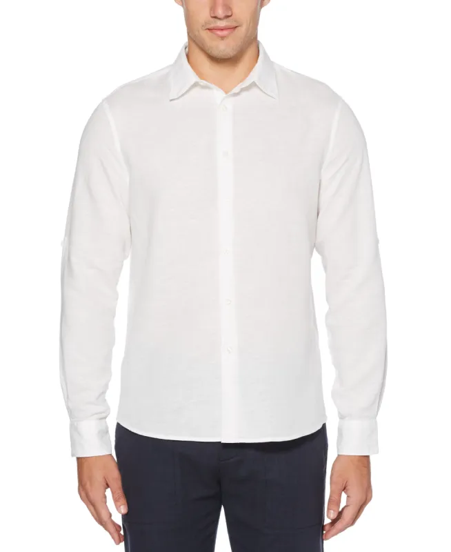 Solid Linen Shirt sold by Perry Ellis