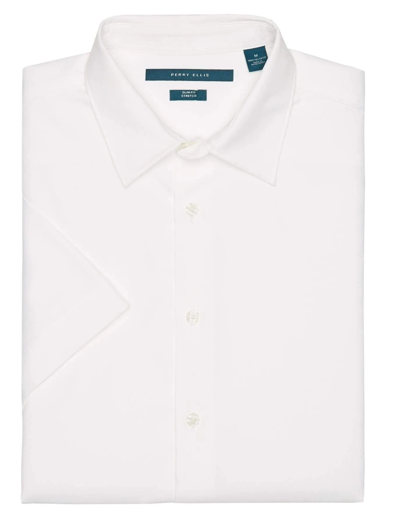 Total Stretch Slim Fit Solid Shirt sold by Perry Ellis product image thumbnail 4