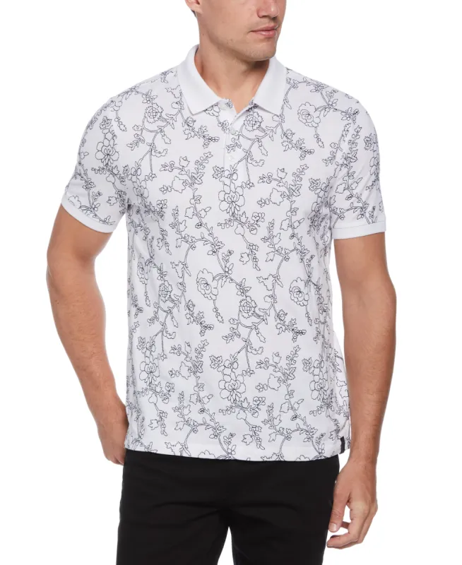 Floral Pique Polo sold by Perry Ellis