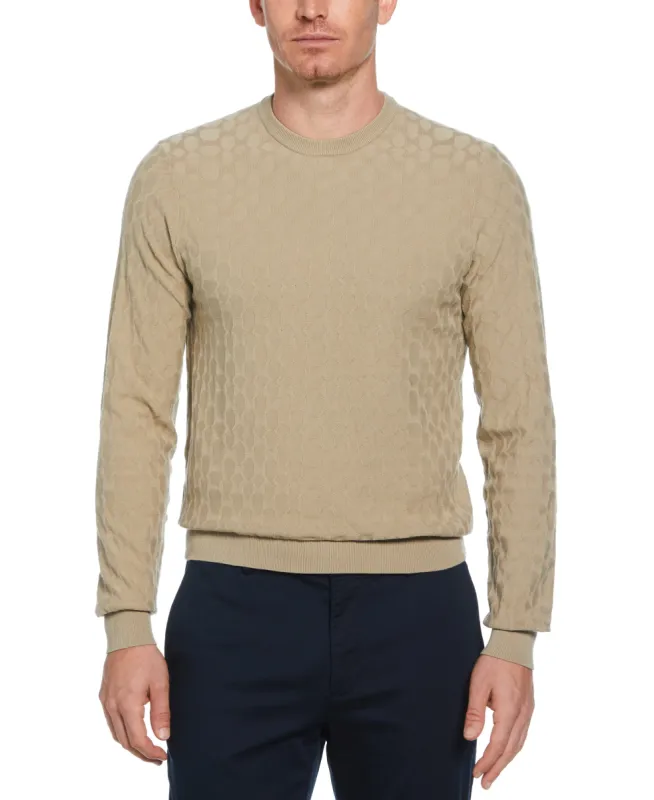 Tech Knit Geo Print Crew Neck Sweater sold by Perry Ellis