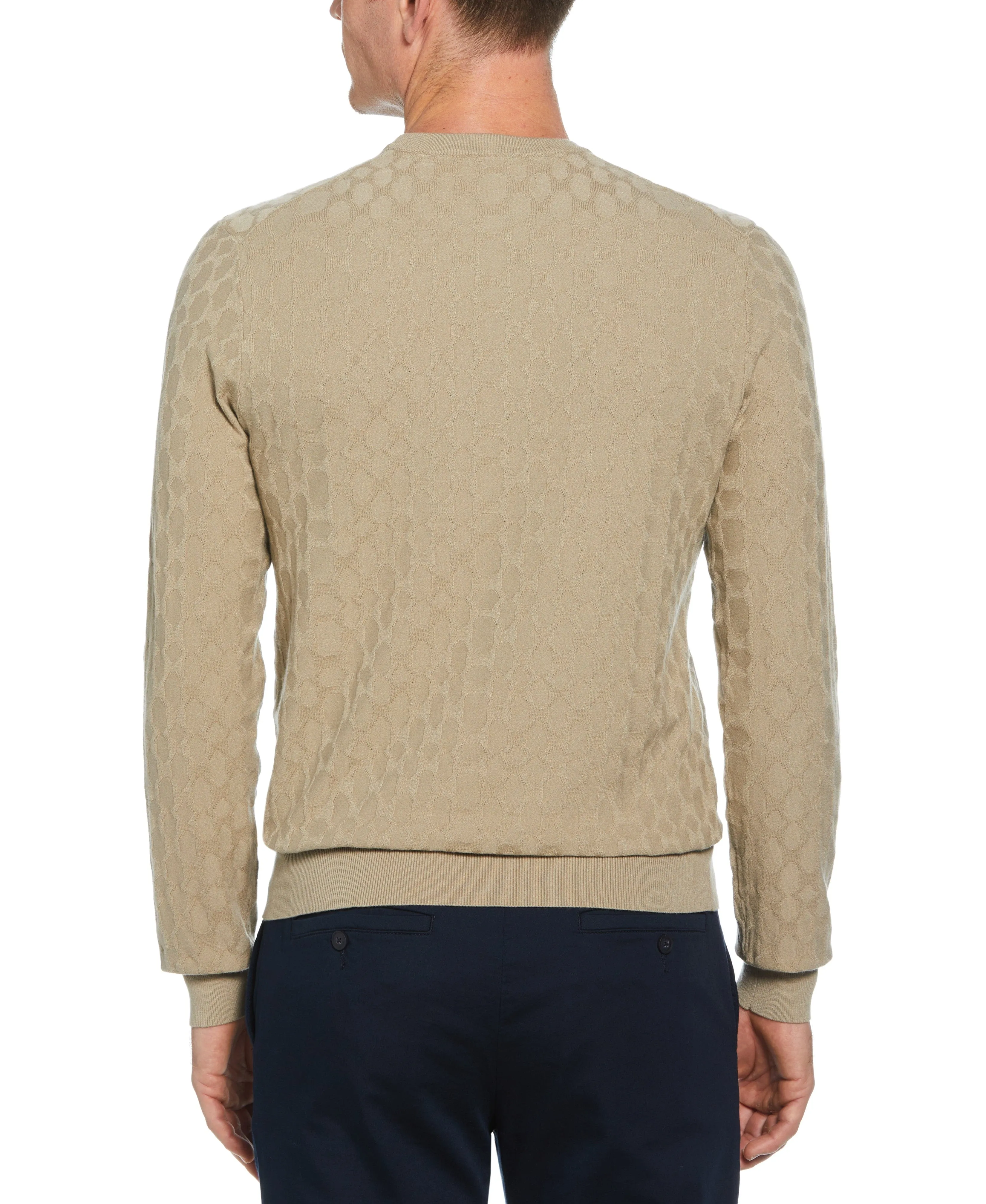 Tech Knit Geo Print Crew Neck Sweater sold by Perry Ellis product image thumbnail 2