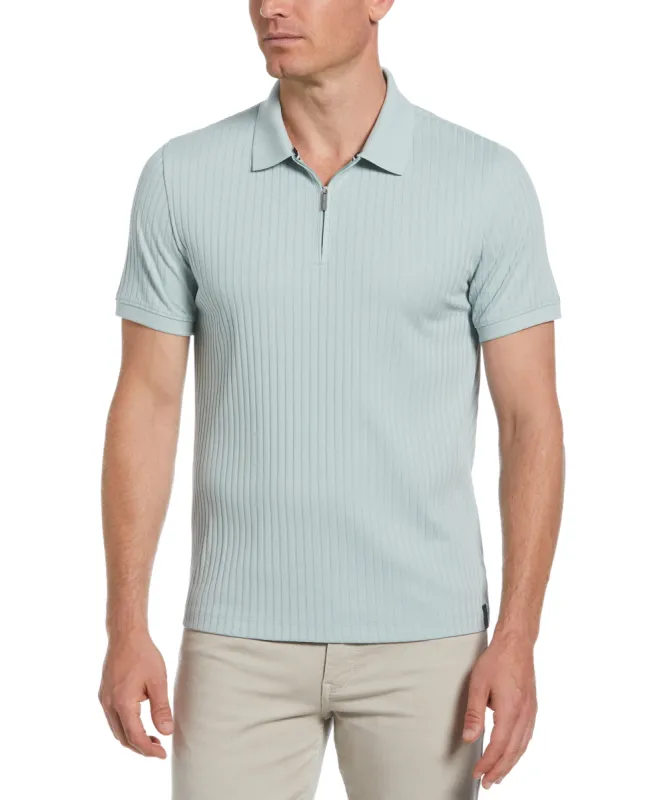 Quarter Zip Ribbed Polo sold by Perry Ellis