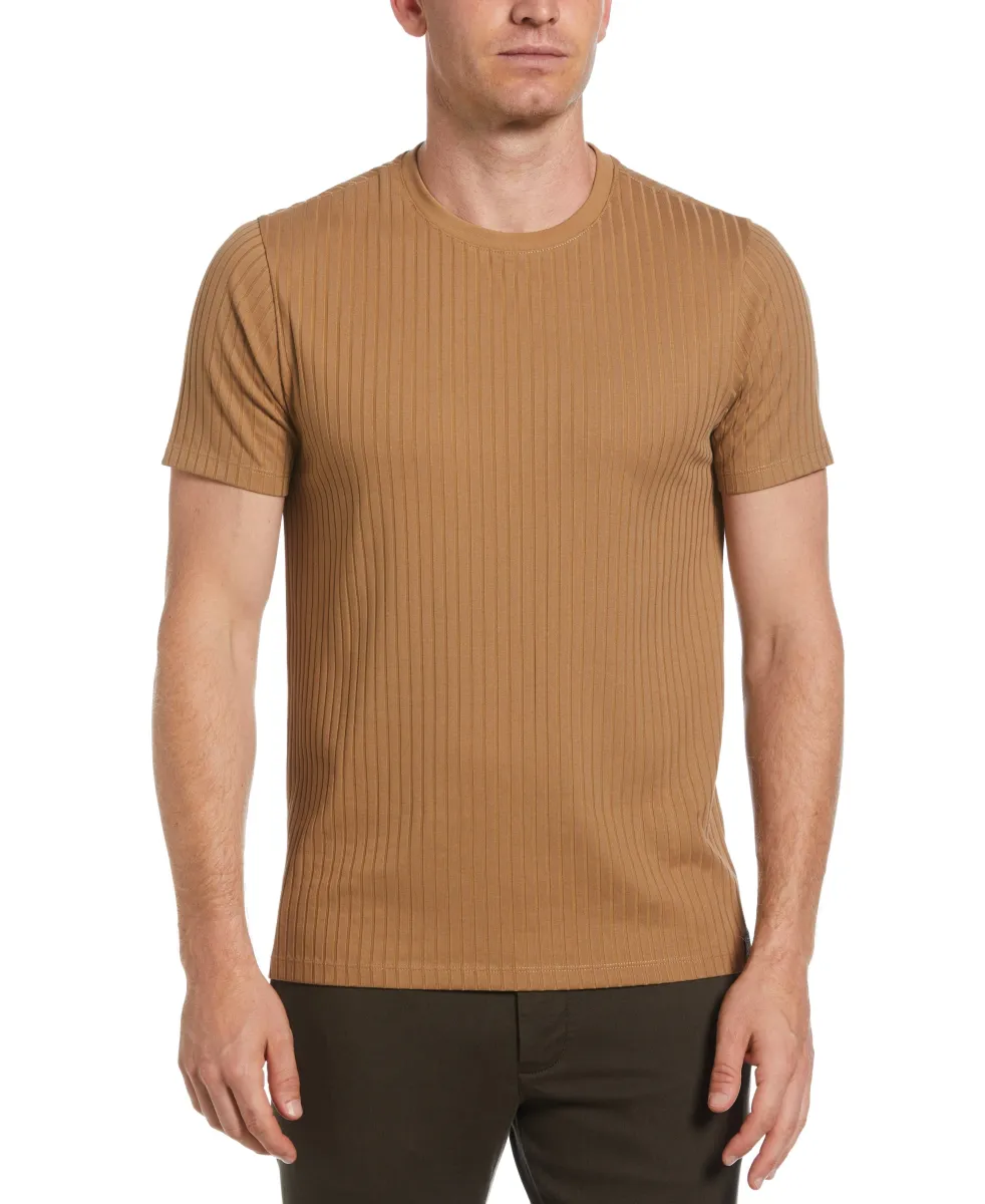 Ribbed Crew Neck Tee sold by Perry Ellis
