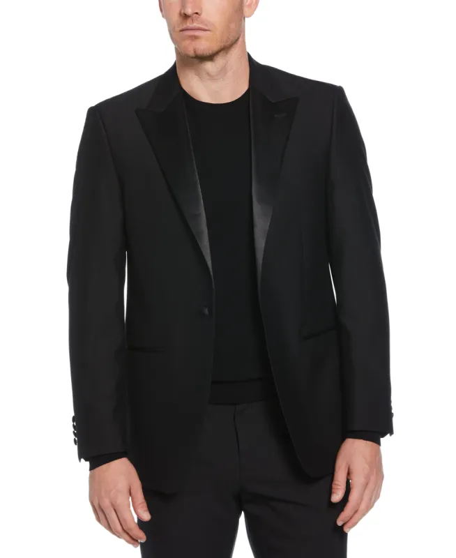 Slim Fit Peak Lapel Satin Sport Coat sold by Perry Ellis