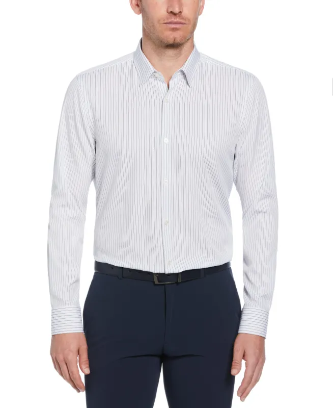 Total Stretch Bi-Color Pinstripe Shirt sold by Perry Ellis