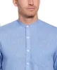 Slim Fit Banded Collar Rolled Sleeve Shirt sold by Perry Ellis