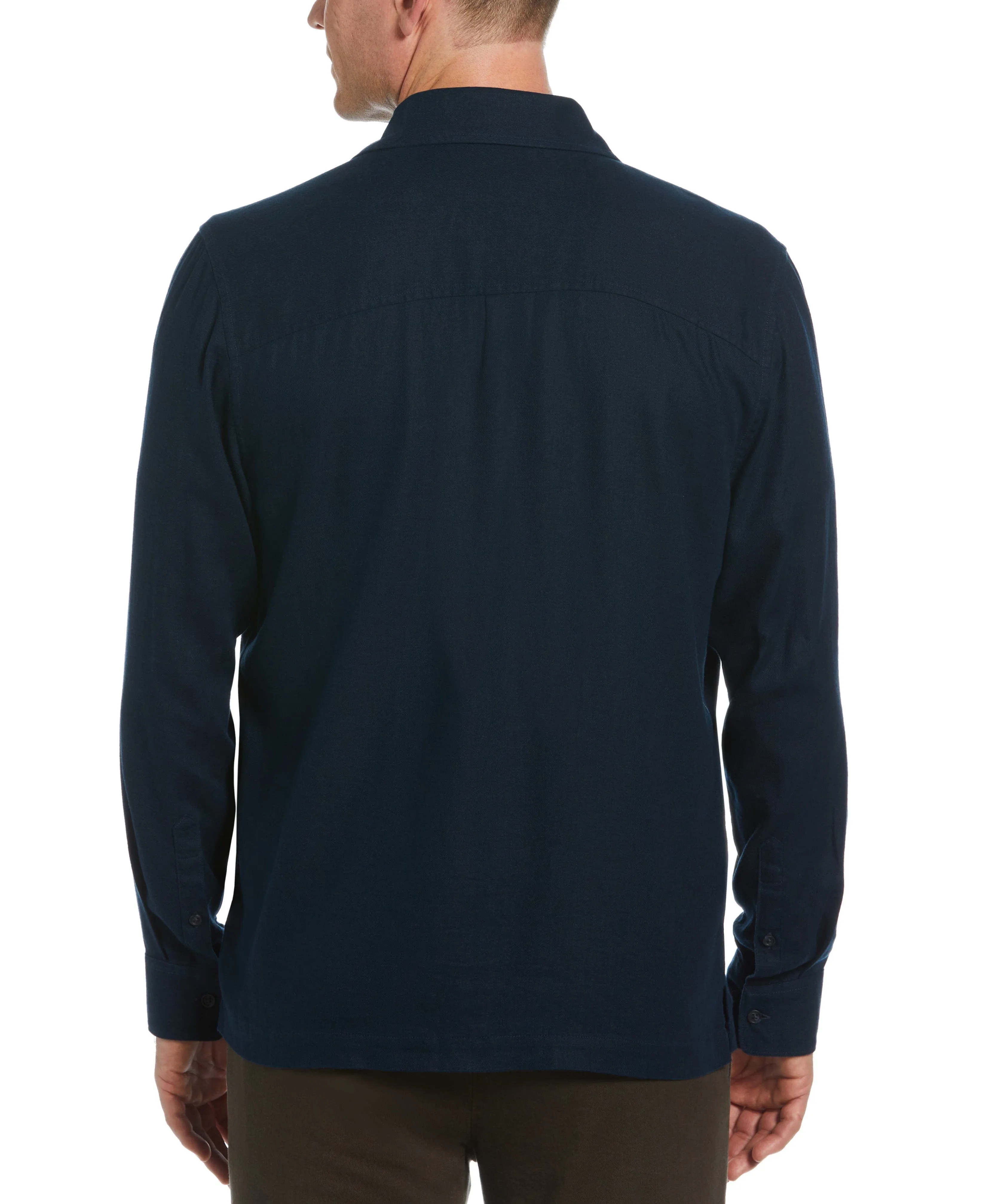 Slim Fit Solid Twill Button Down Shirt sold by Perry Ellis product image thumbnail 2