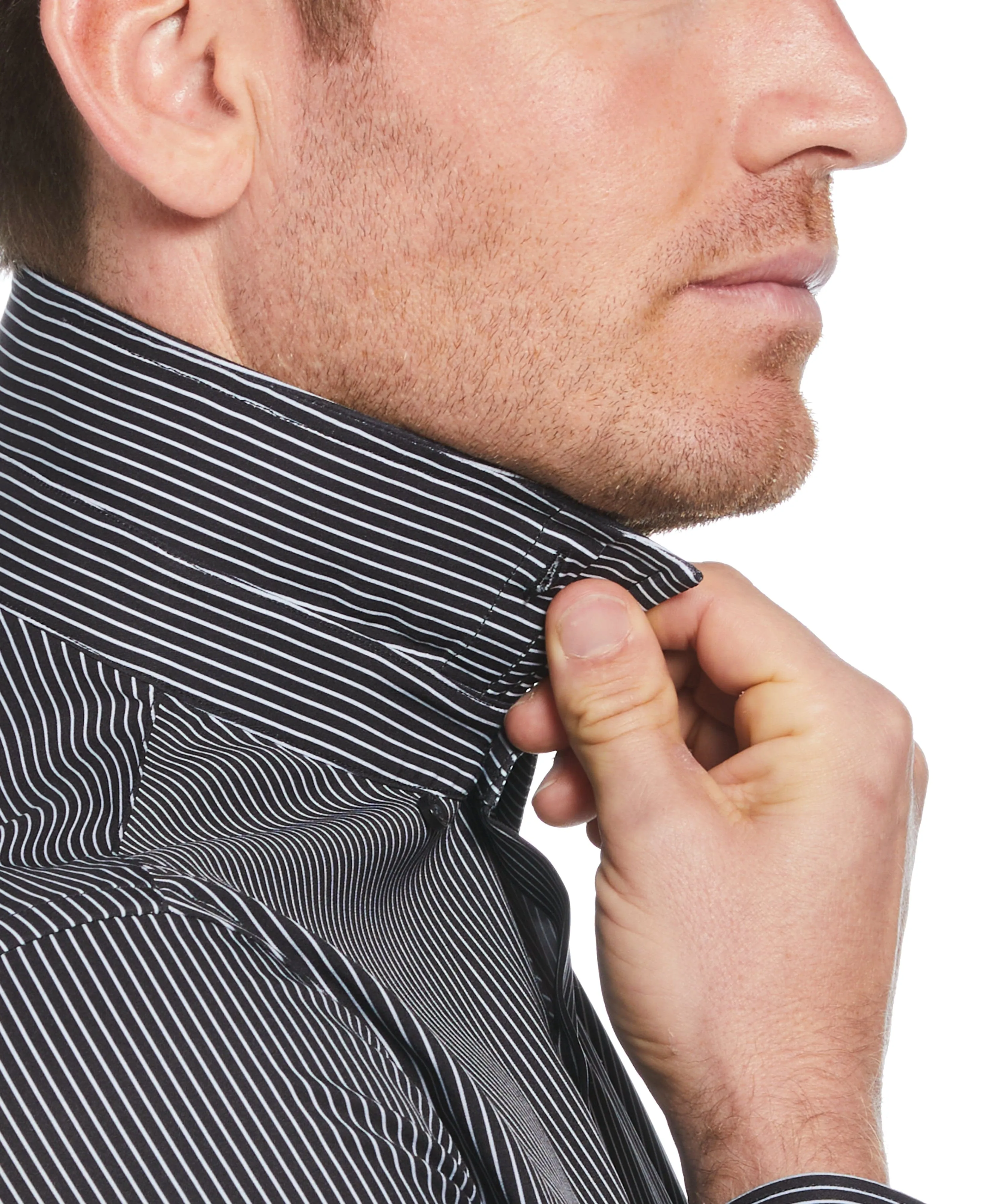 Total Stretch Pinstripe Shirt sold by Perry Ellis product image thumbnail 3
