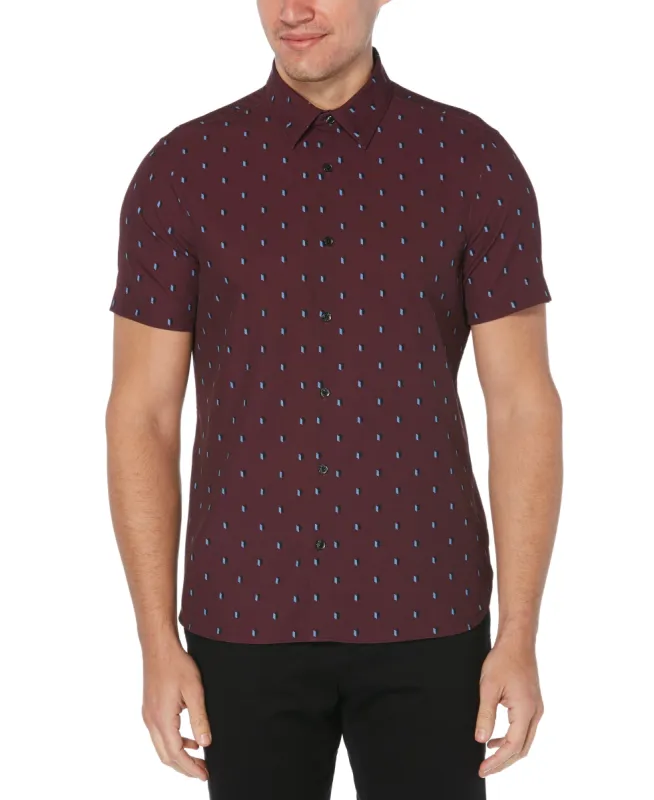 Total Stretch Slim Fit Geometric Shirt sold by Perry Ellis