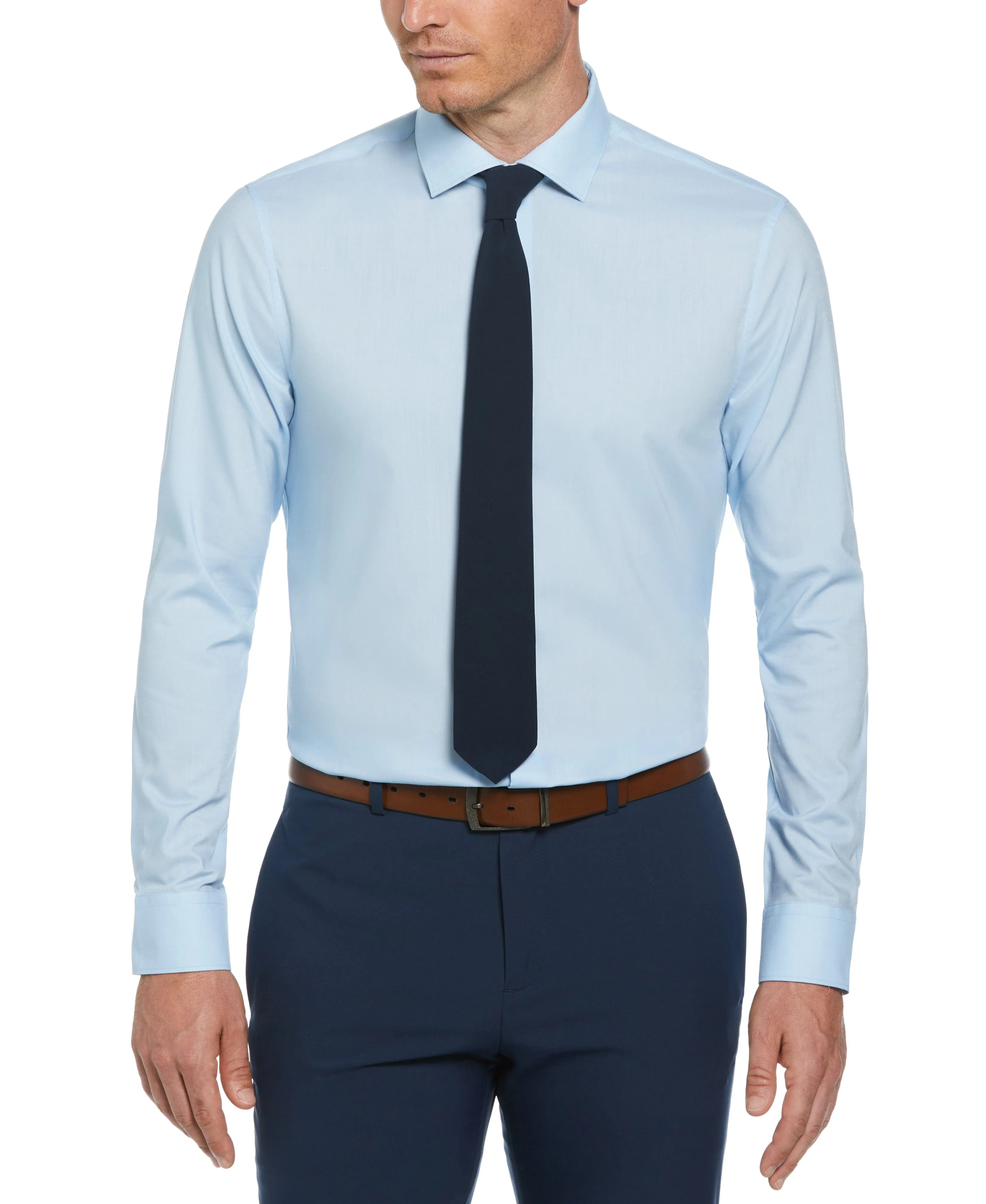 Slim Fit Luxe Button-Down TENCEL™ Twill Dress Shirt sold by Perry Ellis