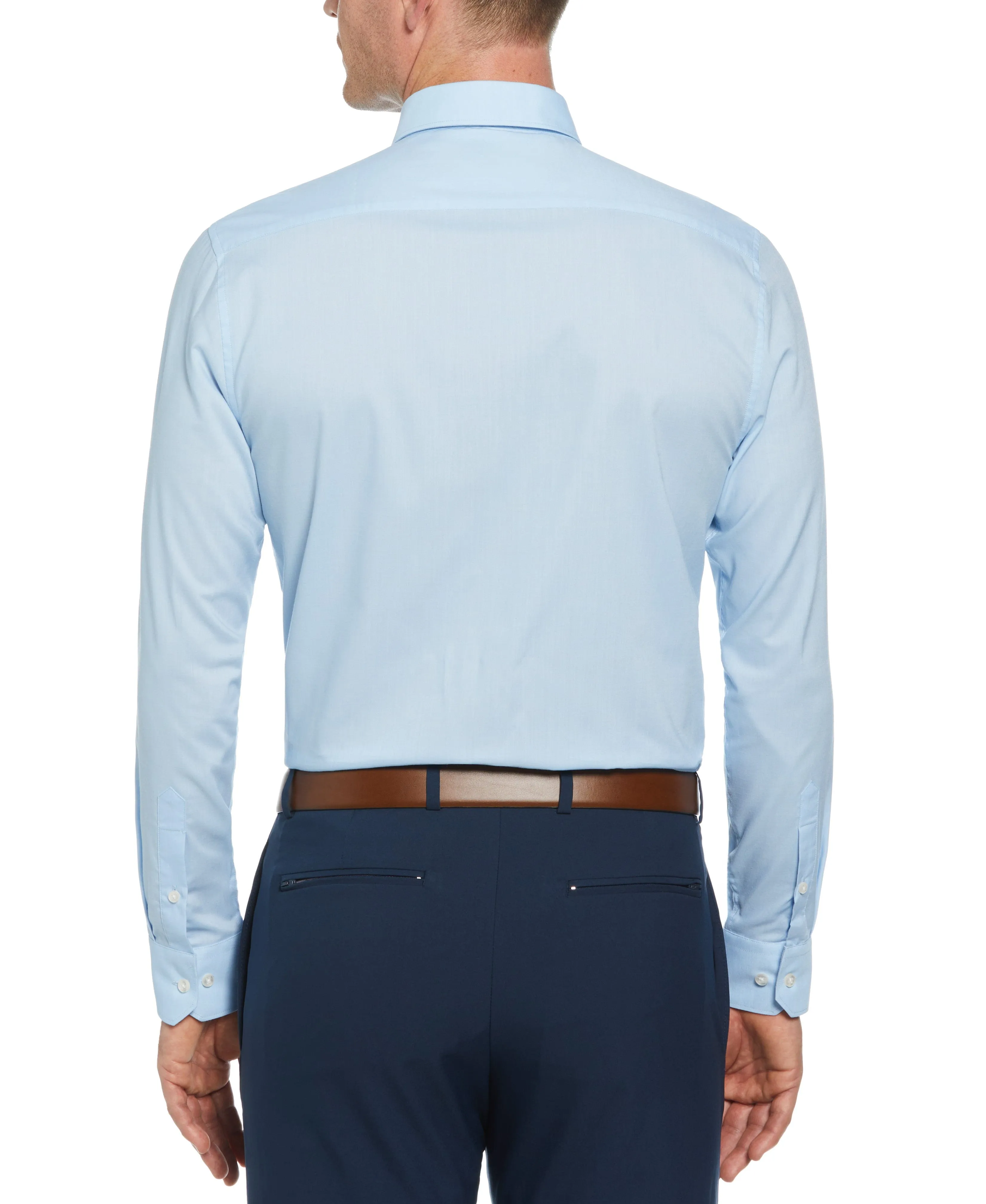 Slim Fit Luxe Button-Down TENCEL™ Twill Dress Shirt sold by Perry Ellis product image thumbnail 2