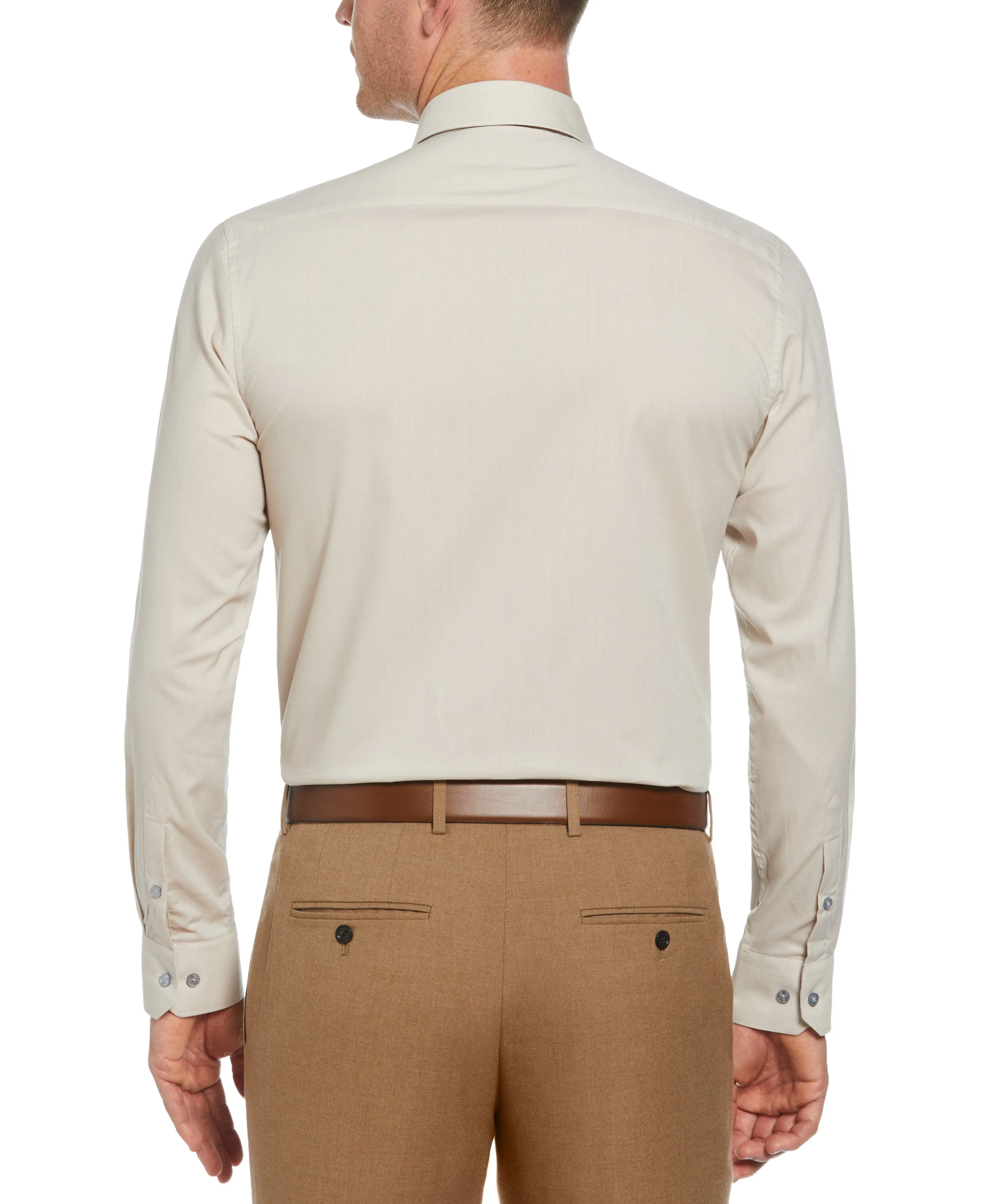 Slim Fit Luxe Button-Down TENCEL™ Twill Dress Shirt sold by Perry Ellis product image thumbnail 2