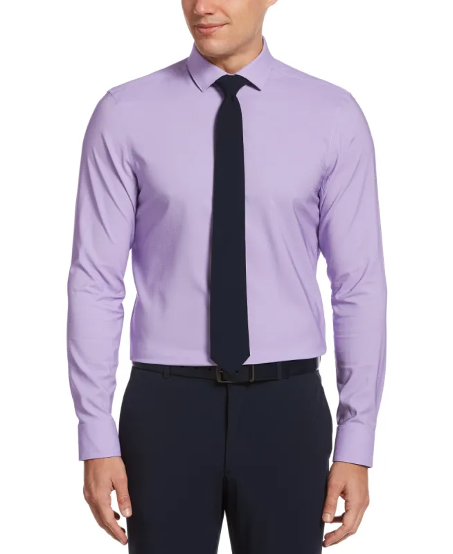Slim Fit Non-Iron Lilac Dobby Tech Dress Shirt sold by Perry Ellis