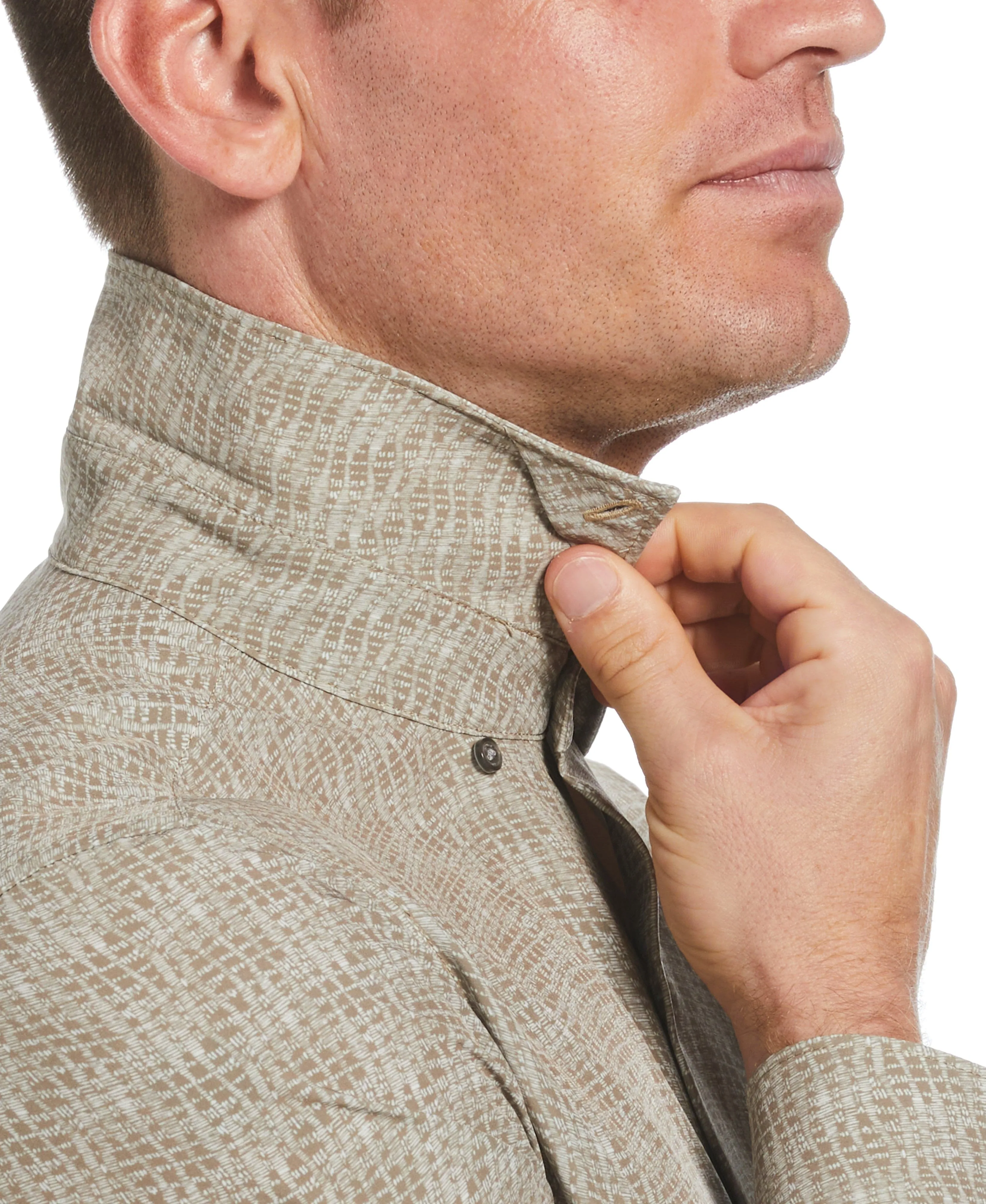 Tua X Perry Ellis Collaboration Textured Wavy Print Shirt sold by Perry Ellis product image thumbnail 4