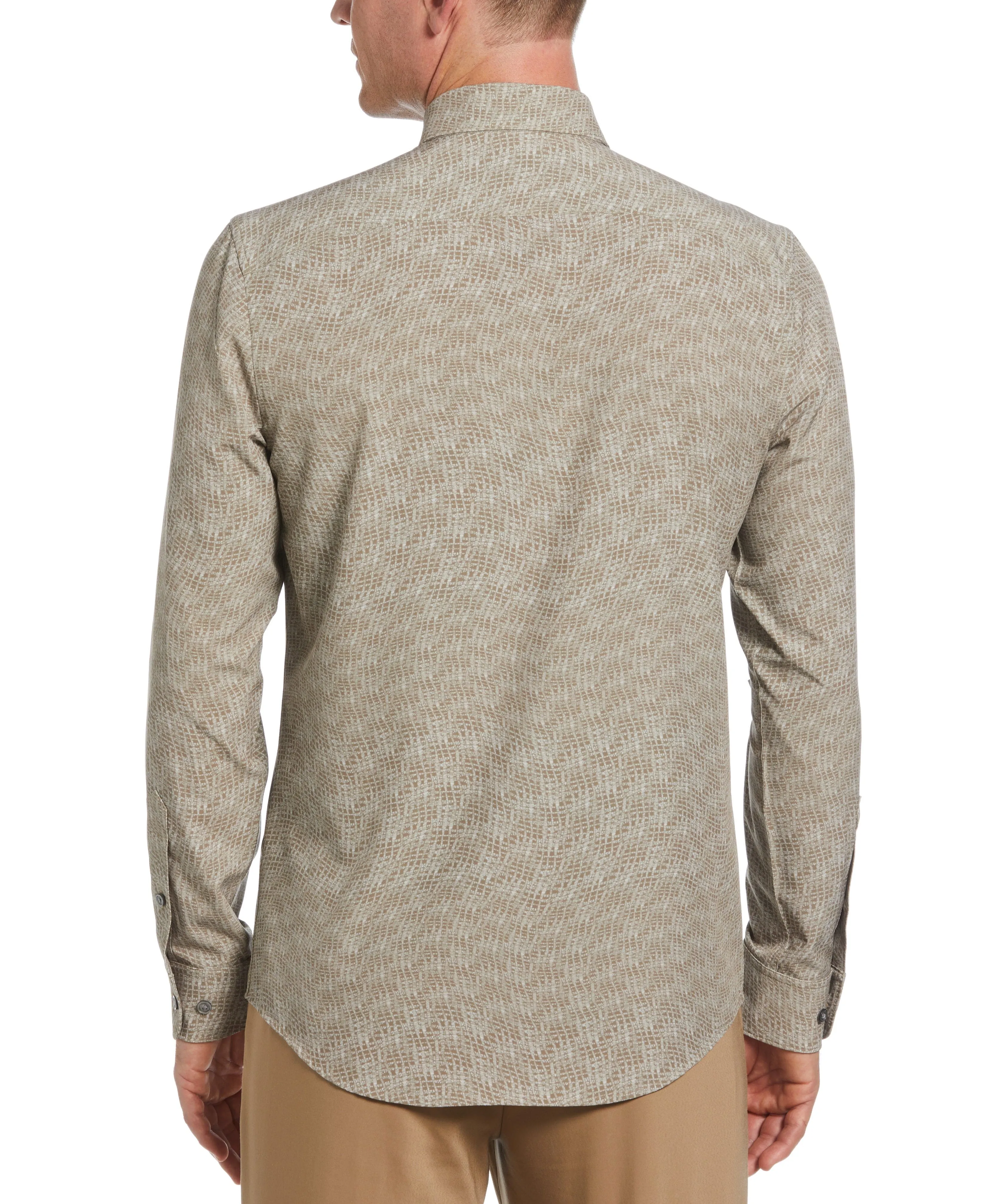 Tua X Perry Ellis Collaboration Textured Wavy Print Shirt sold by Perry Ellis product image thumbnail 2