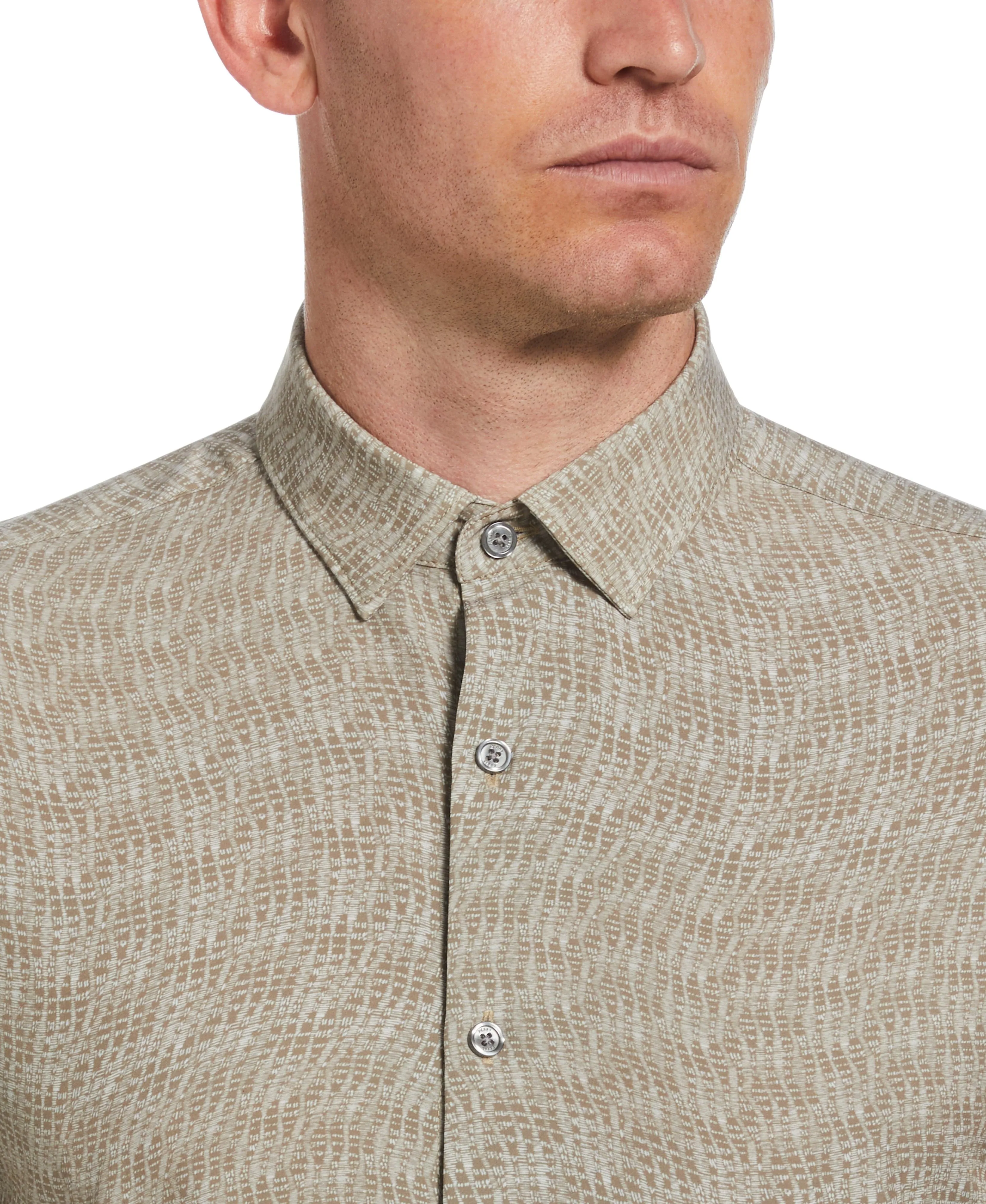 Tua X Perry Ellis Collaboration Textured Wavy Print Shirt sold by Perry Ellis product image thumbnail 3