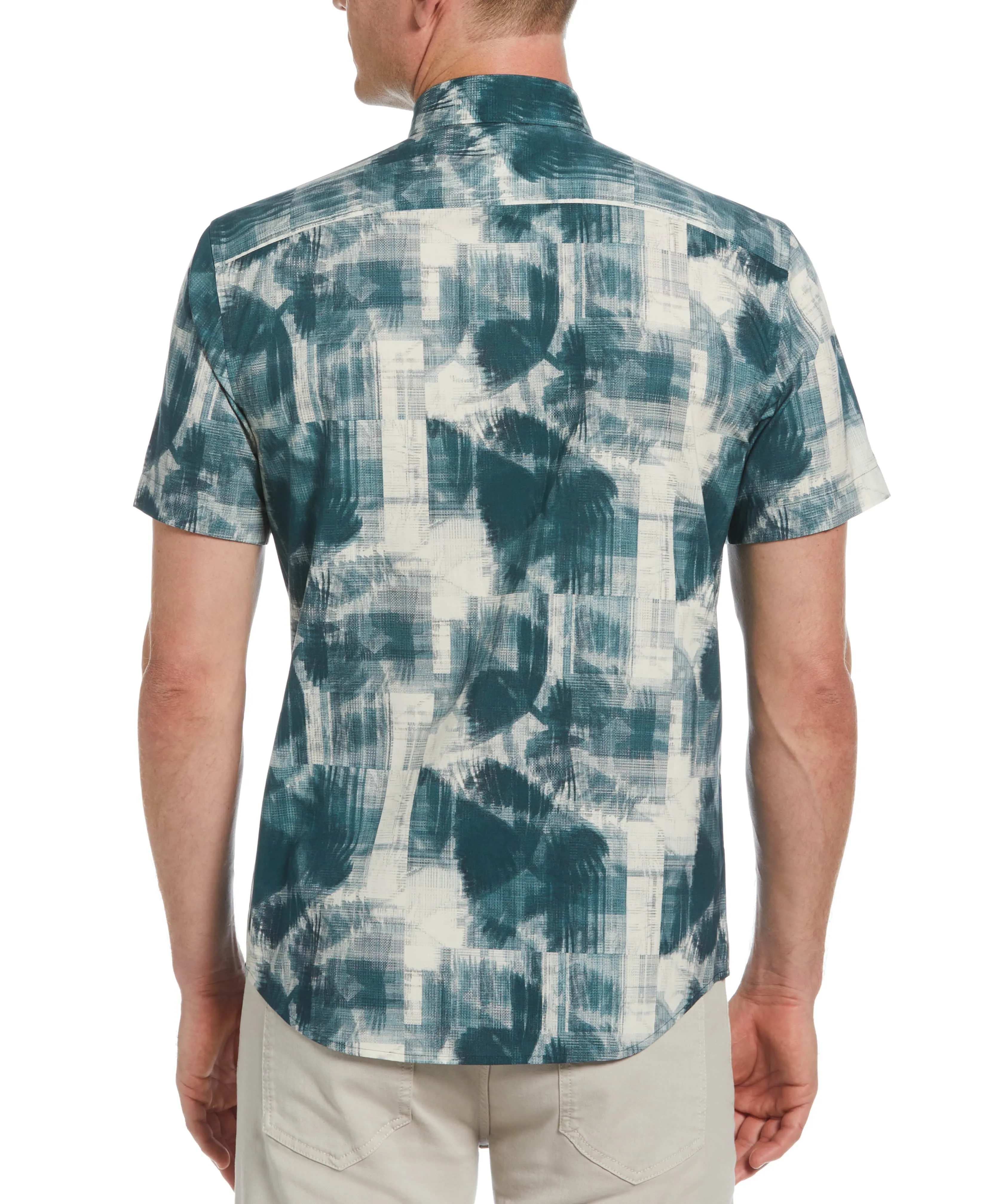Tua X Perry Ellis Collaboration Palm Print Textured Shirt sold by Perry Ellis product image thumbnail 2
